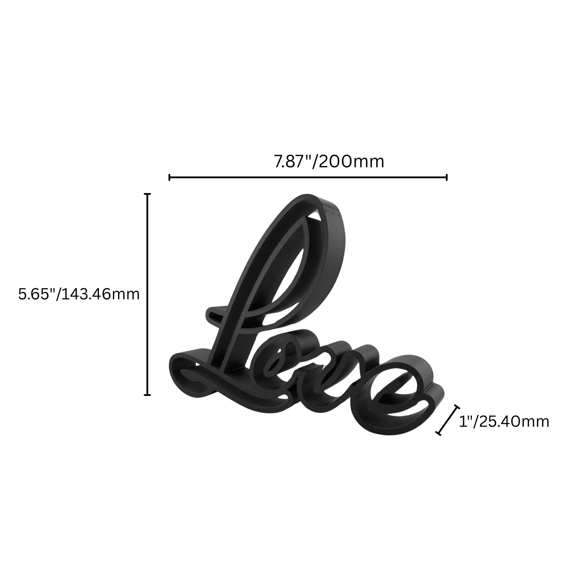 Love Calligraphy Style — dimension