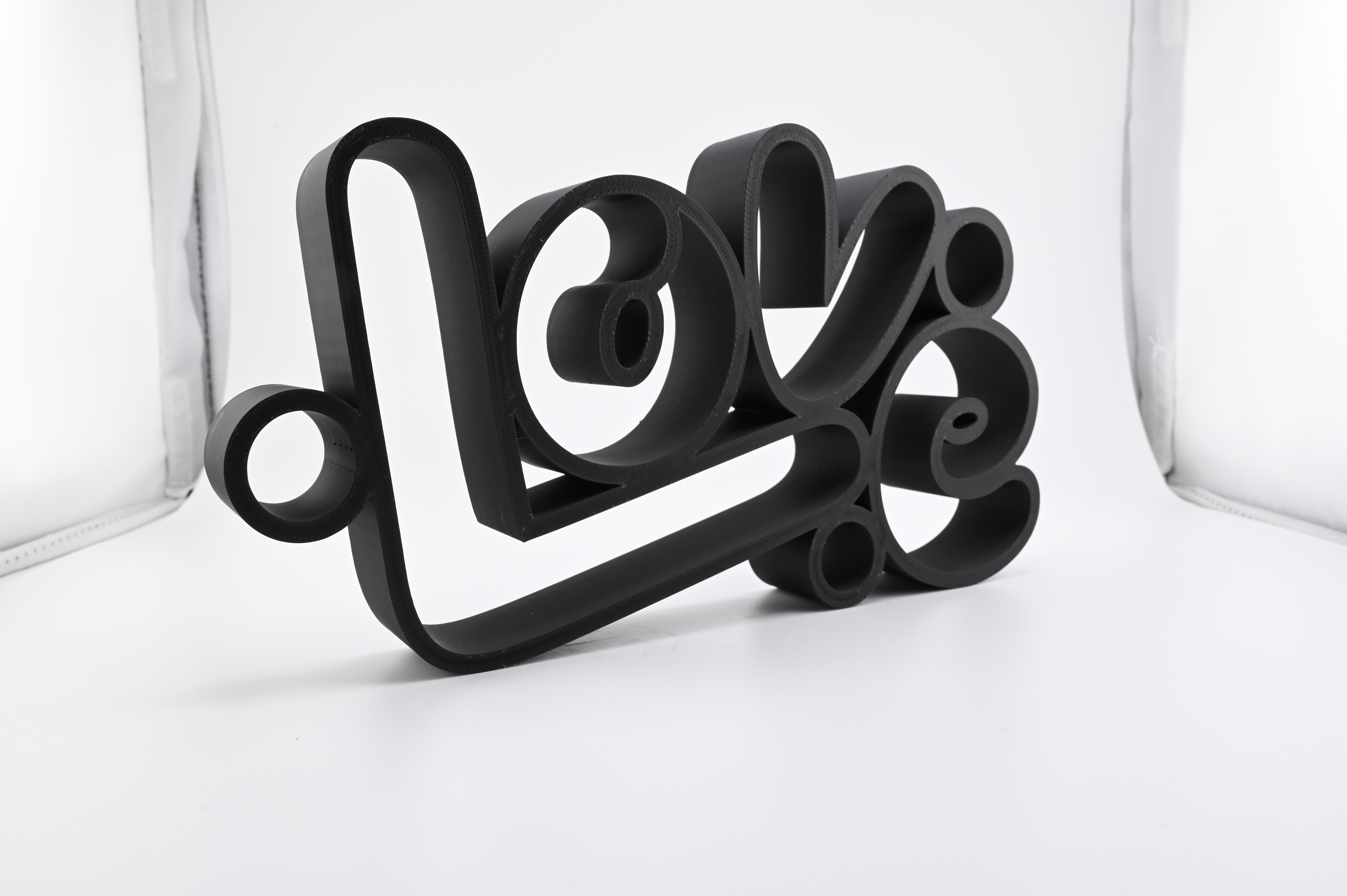 Love Bubble Letters — three quarter