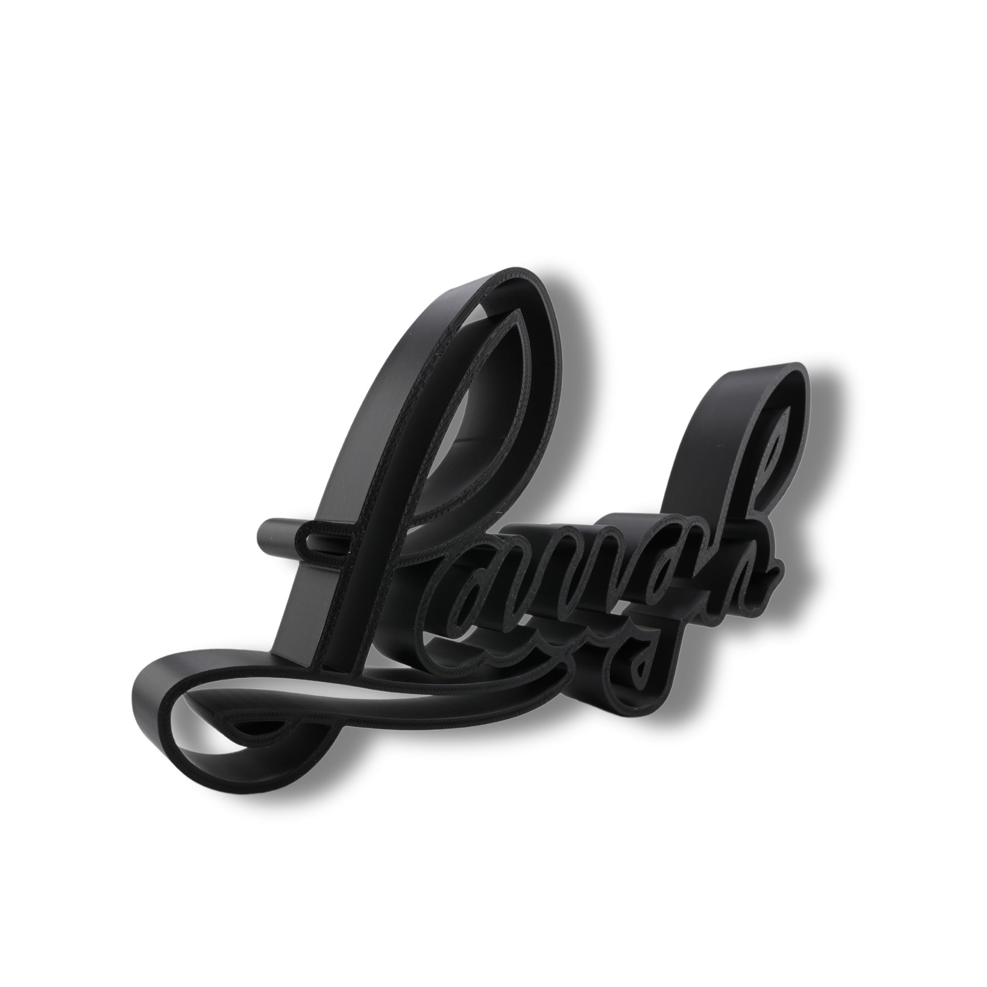 Laugh Script Style — three quarter