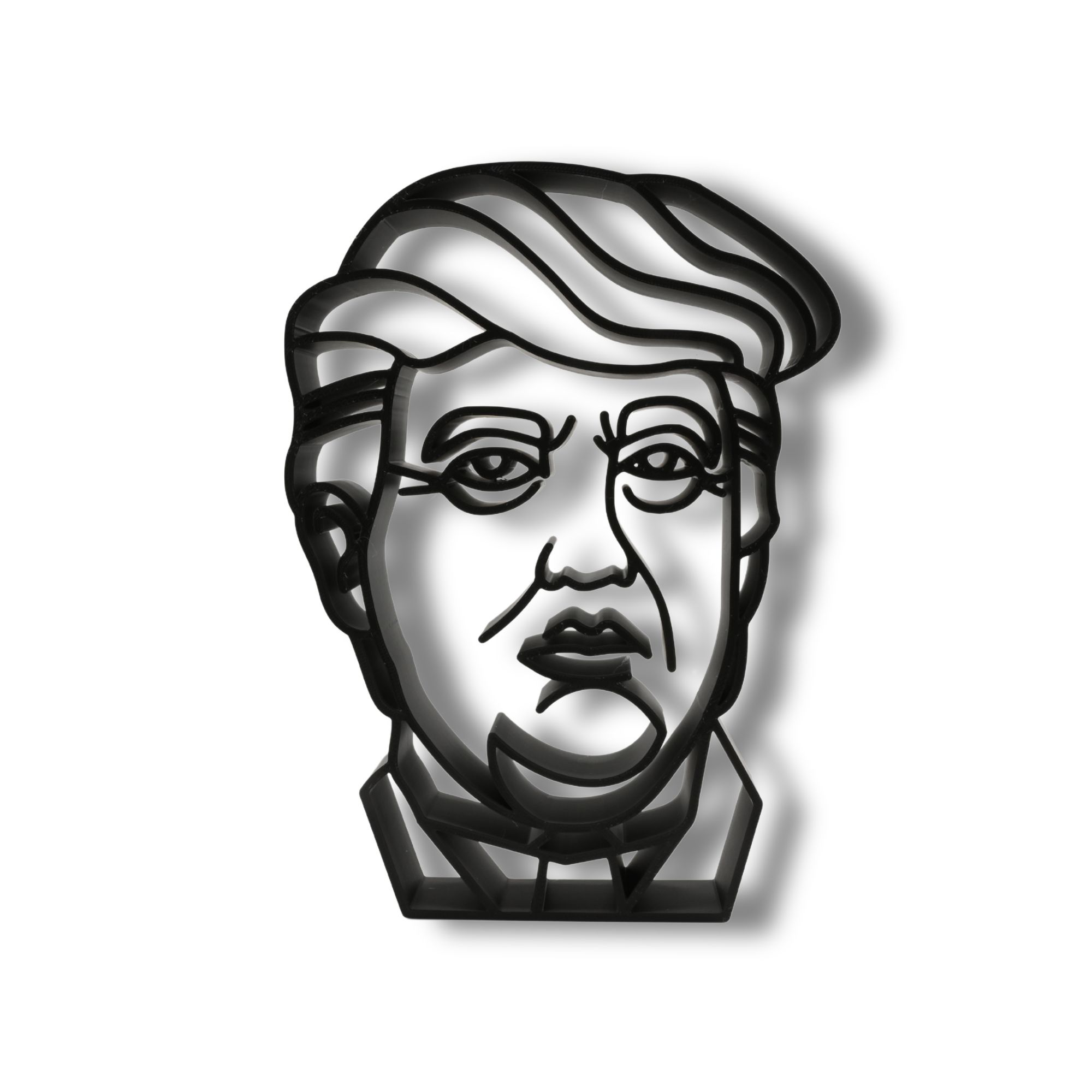 Donald Trump 45th & 47th President Face Silhouette — front