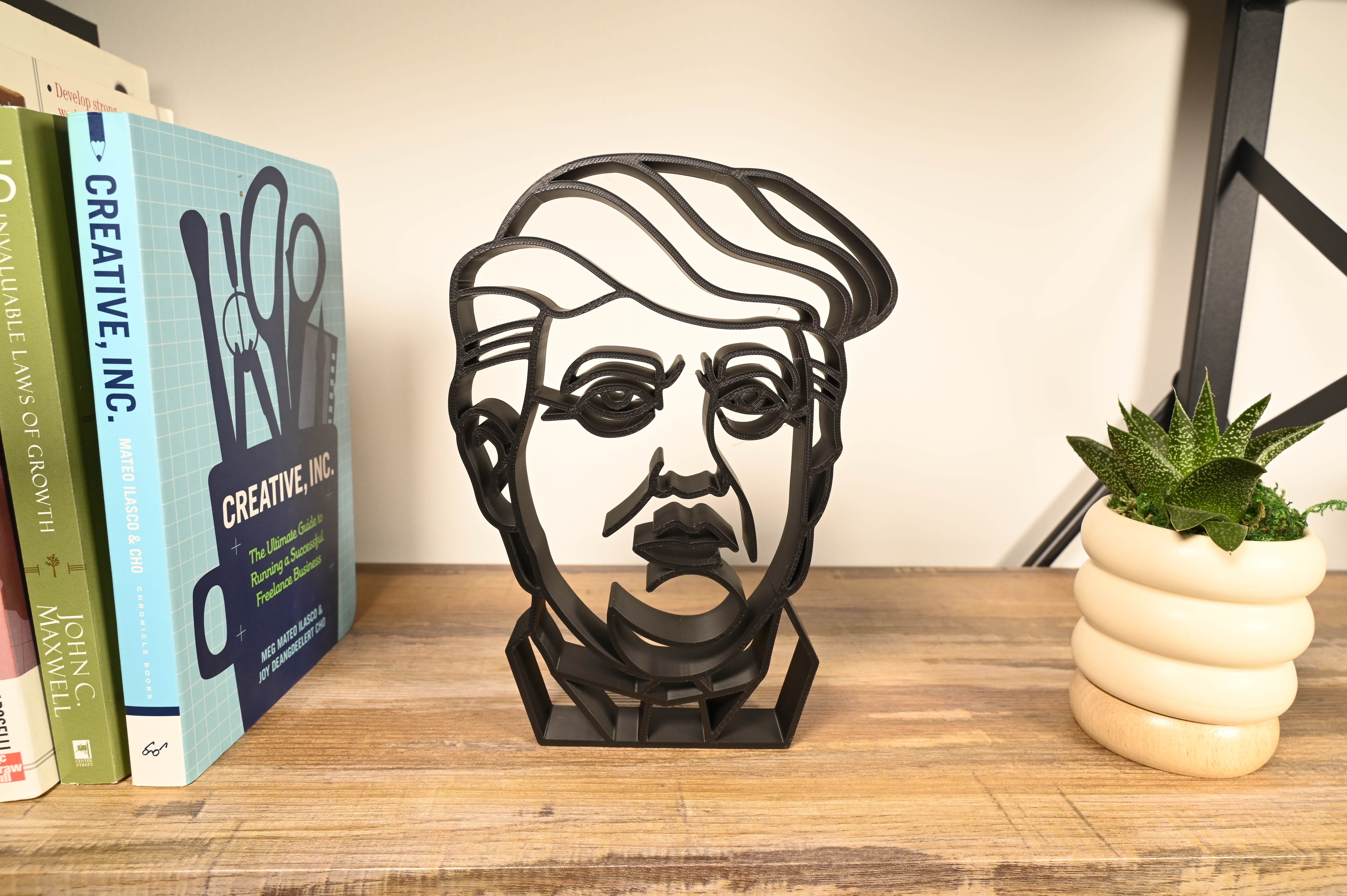 Donald Trump 45th & 47th President Face Silhouette — extra 1
