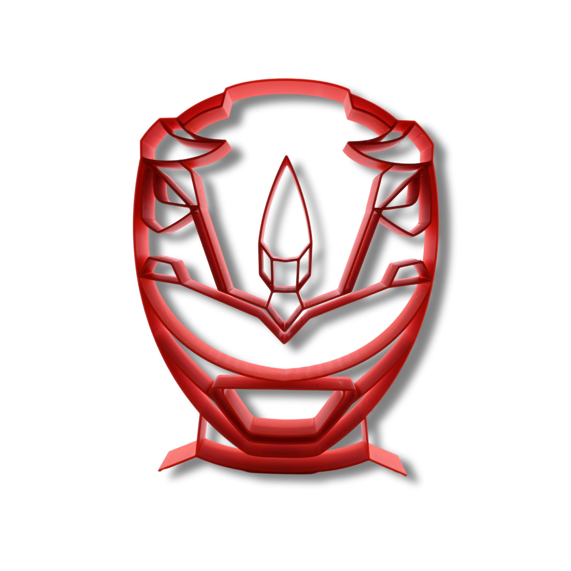 Red Ranger Helmet Thin Silhouette — front