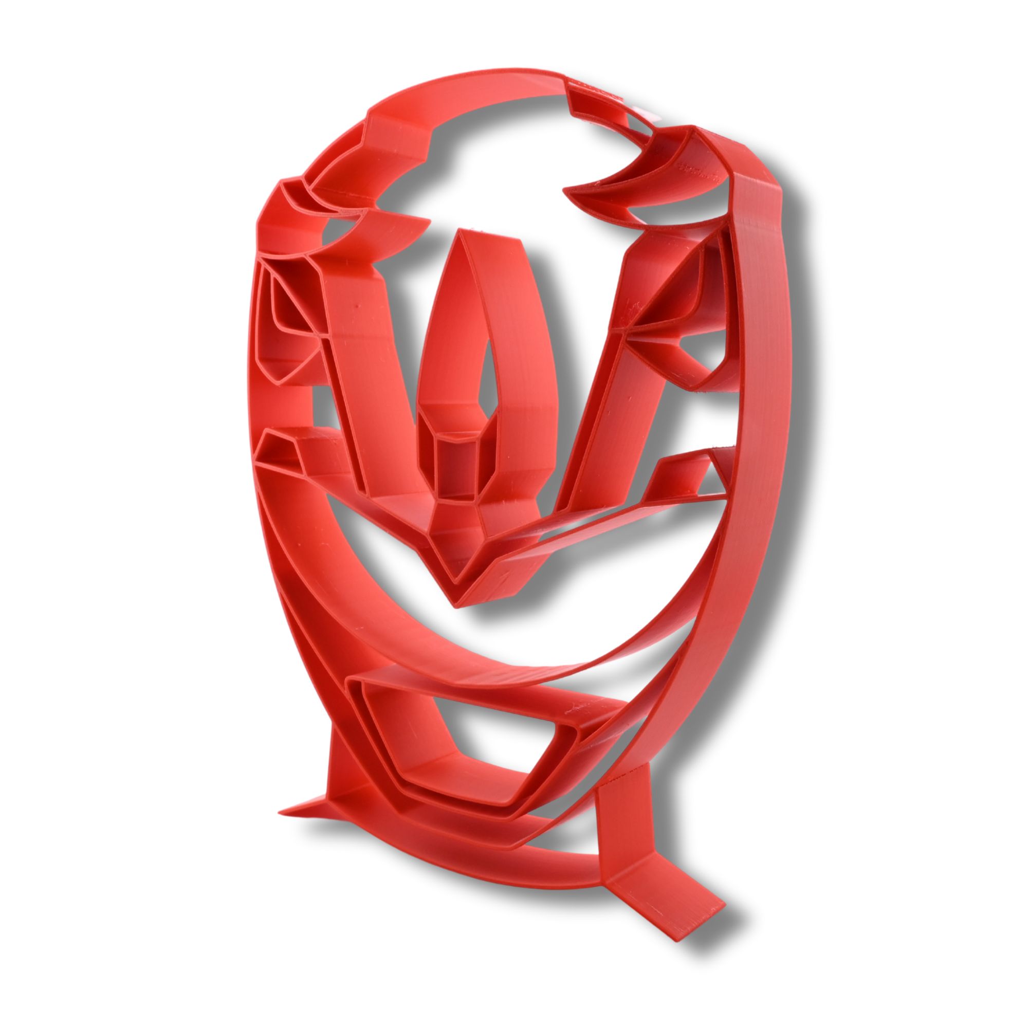 Red Ranger Helmet Thin Silhouette — three quarter