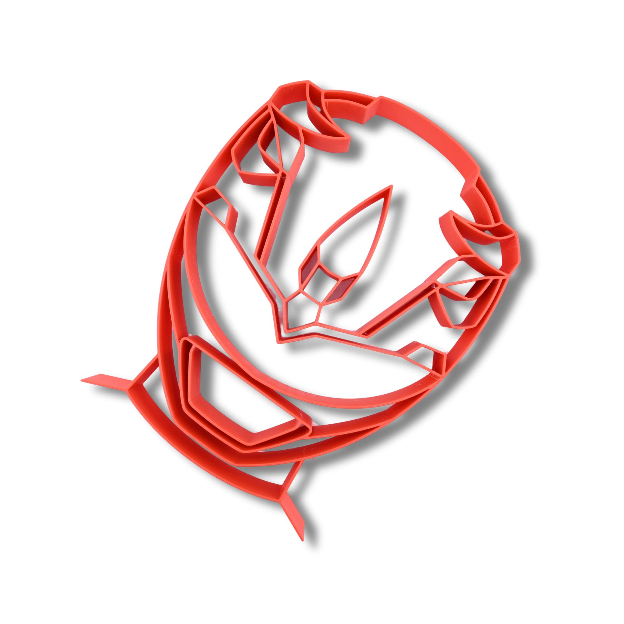 Red Ranger Helmet Thin Silhouette — flat