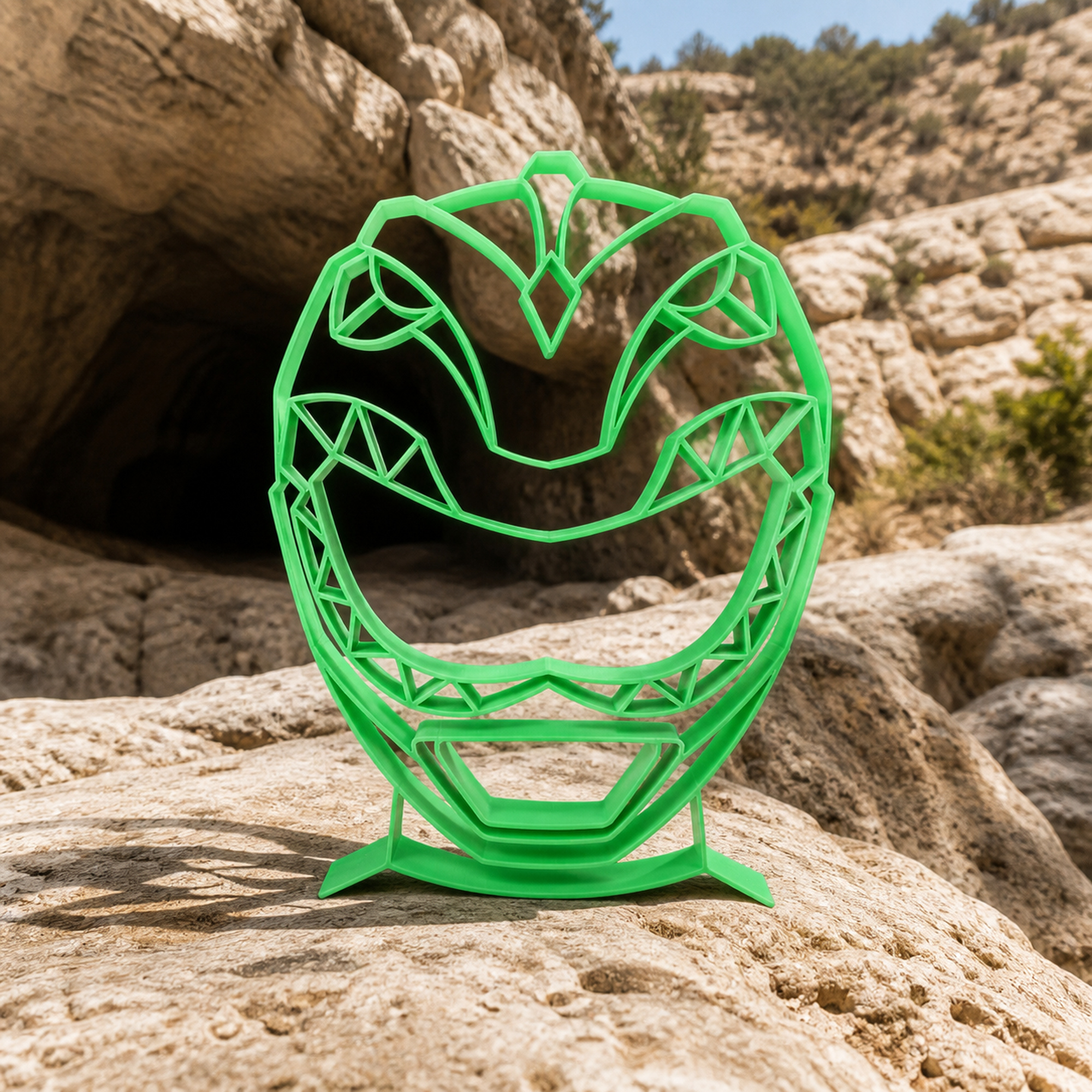 Green Ranger Helmet Thin Silhouette — lifestyle