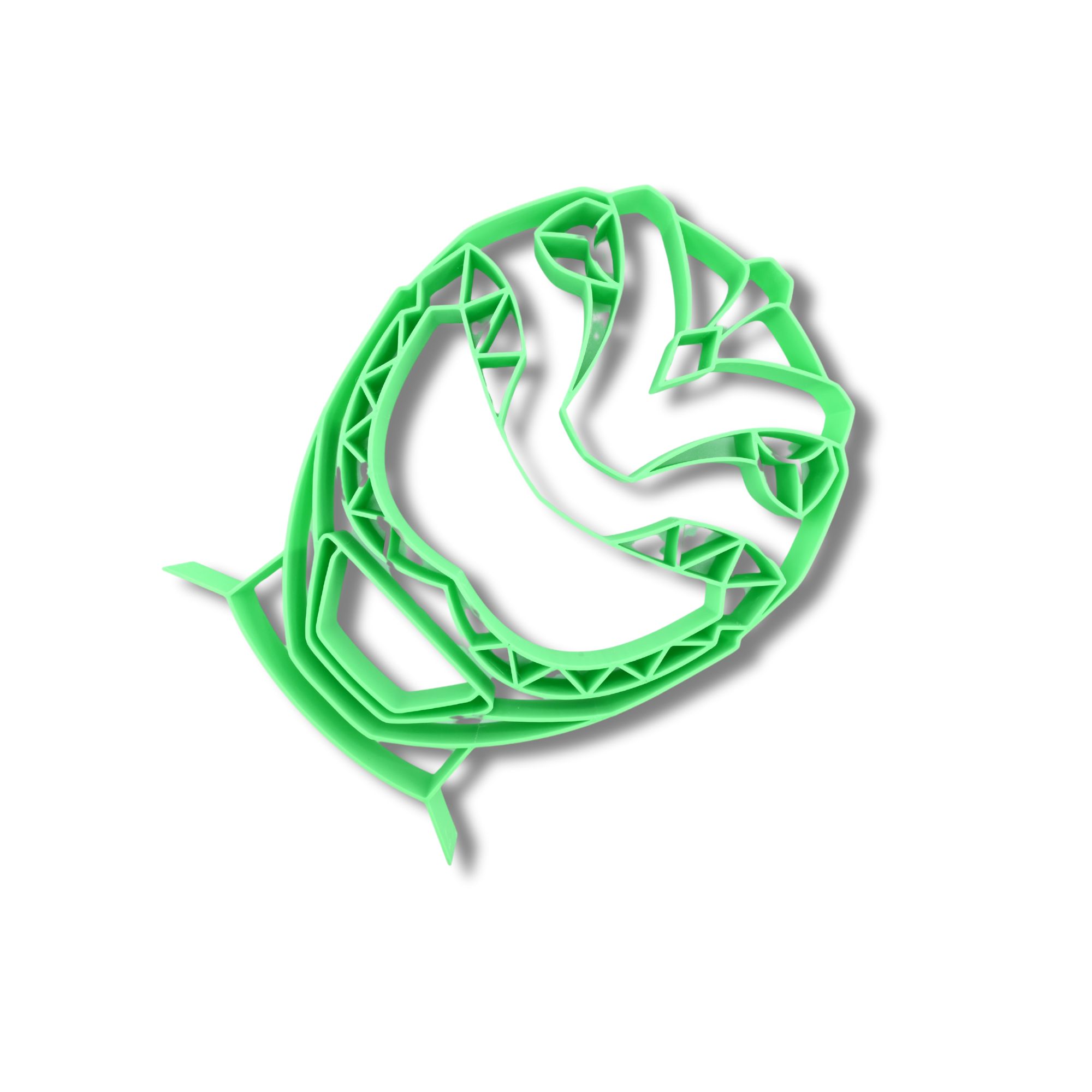 Green Ranger Helmet Thin Silhouette — flat