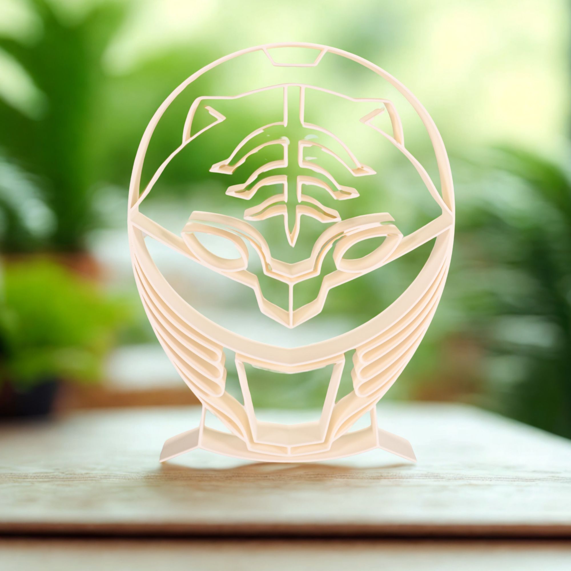 White Ranger Helmet Thin Silhouette — extra 1