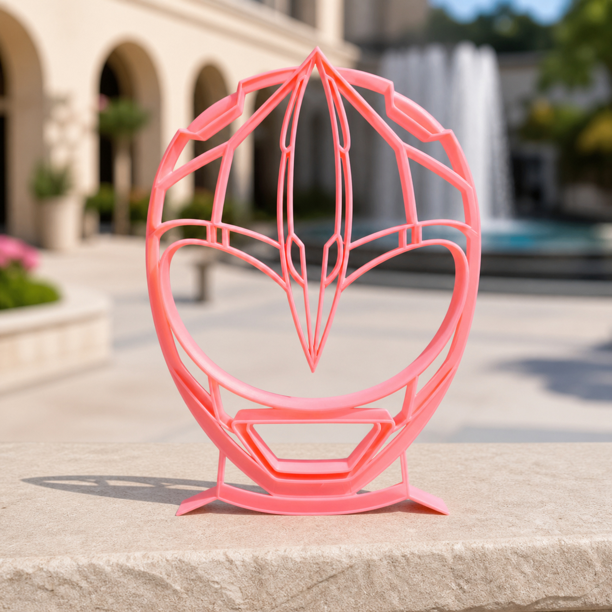 Pink Ranger Helmet Thin Silhouette — lifestyle