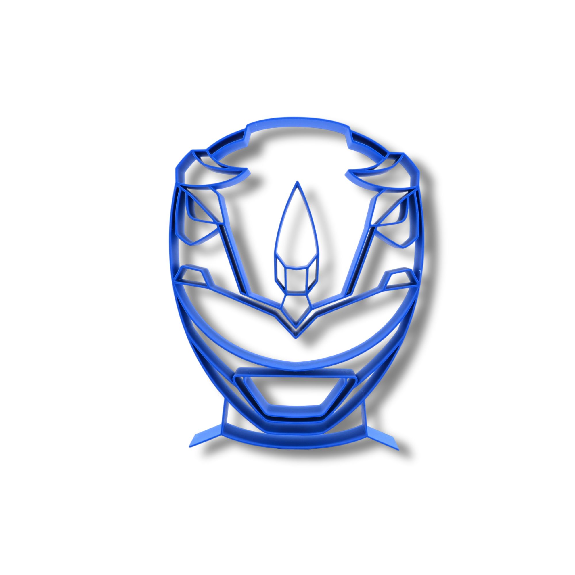 Blue Ranger Helmet Thin Silhouette — front