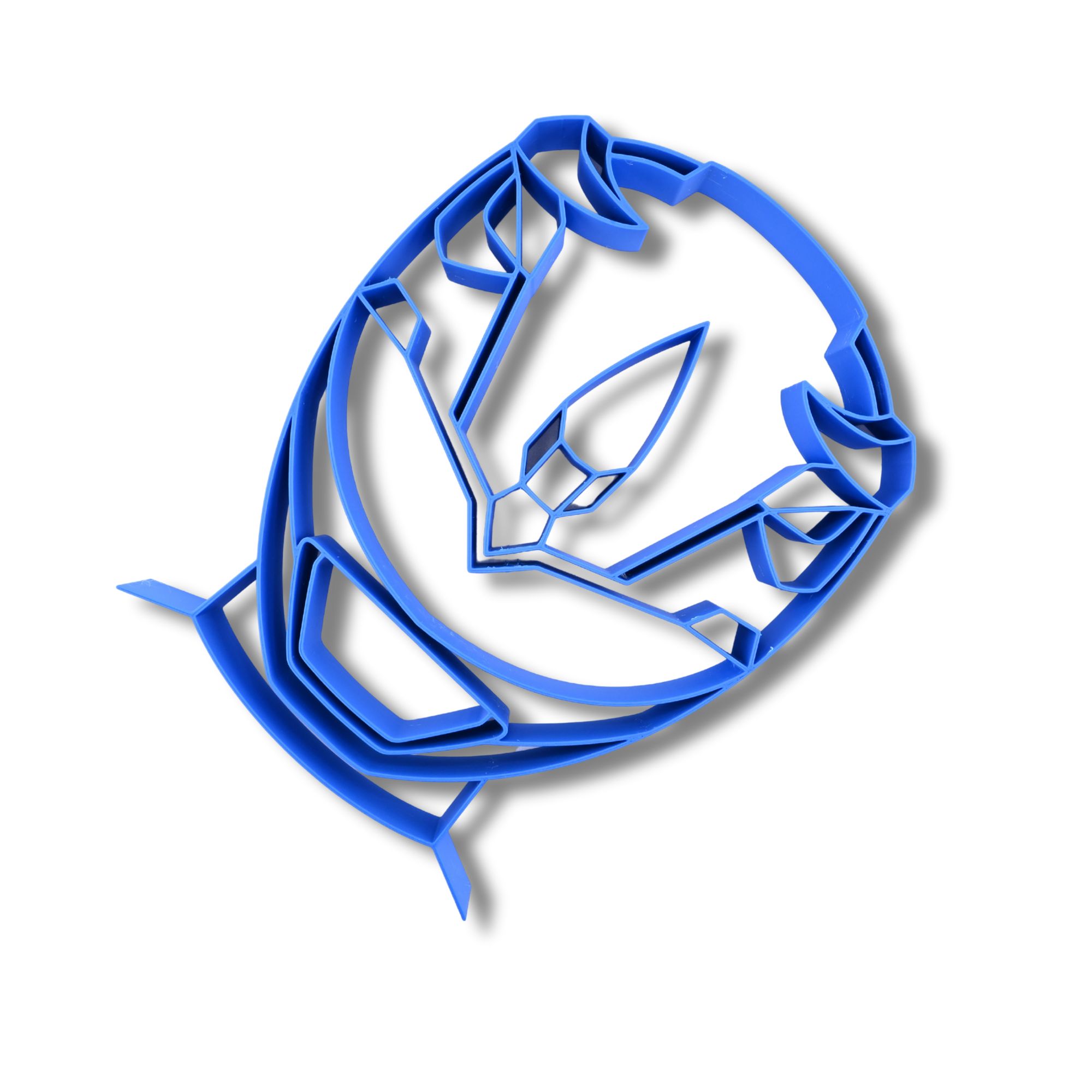 Blue Ranger Helmet Thin Silhouette — flat
