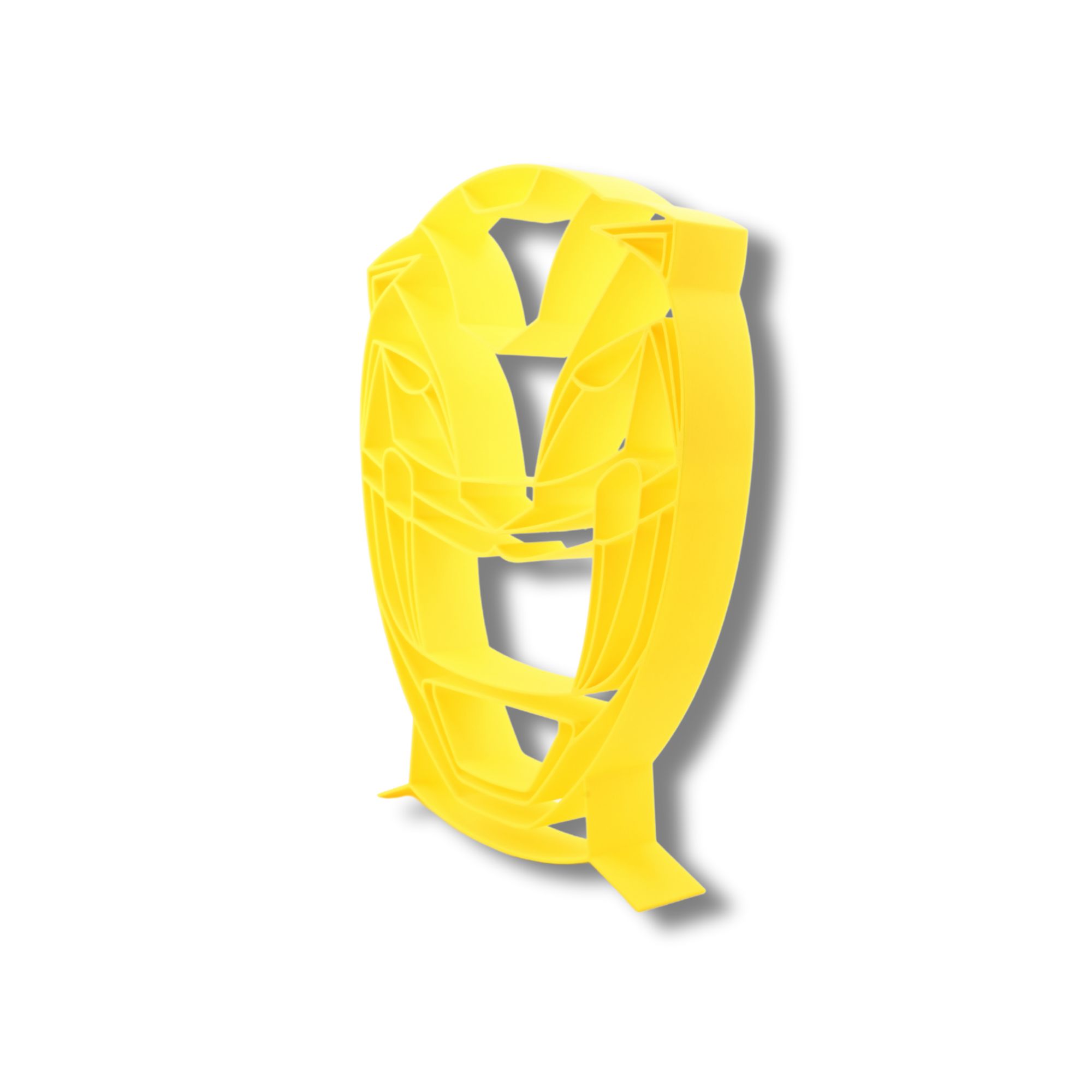 Yellow Ranger Helmet Thin Silhouette — three quarter