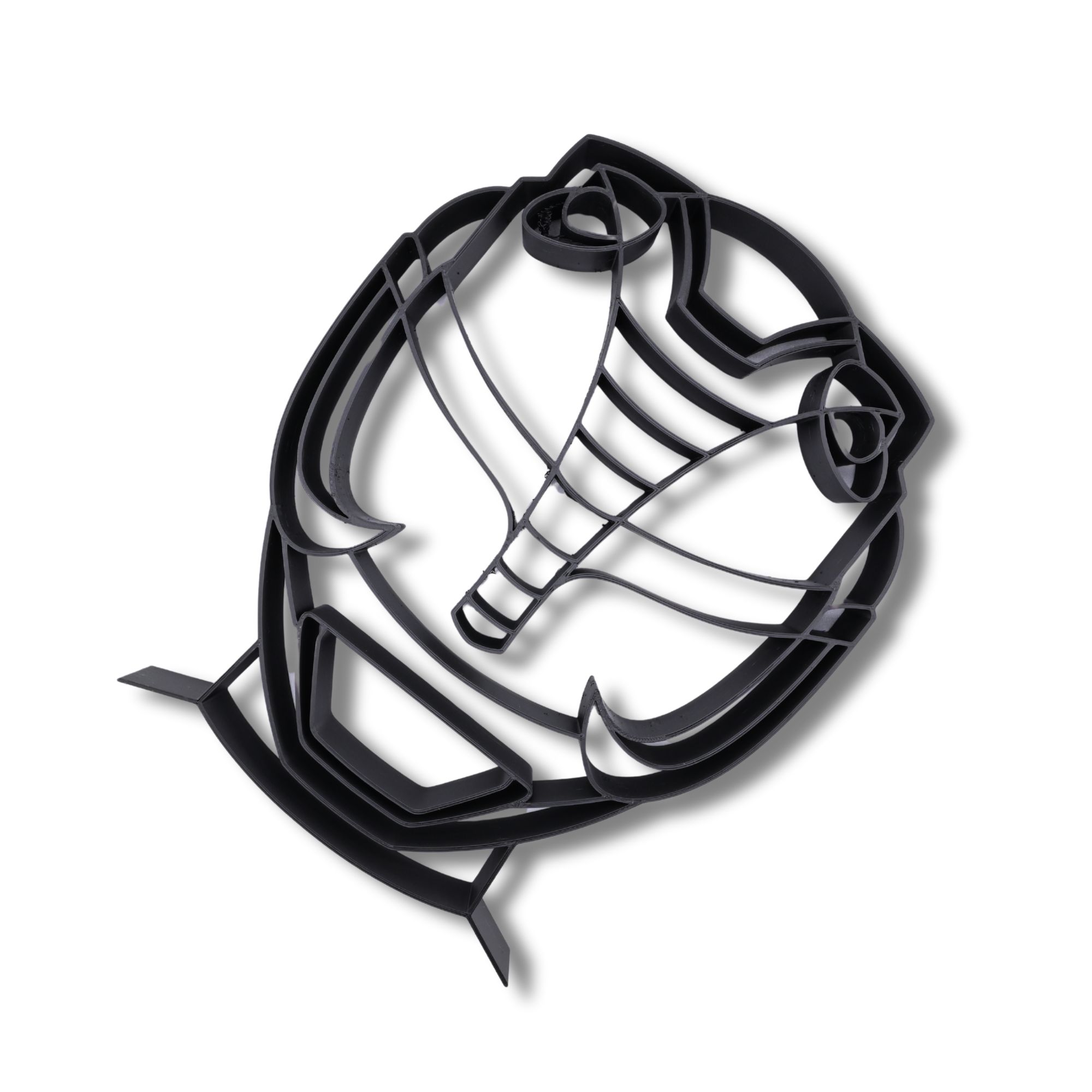 Black Ranger Helmet Thin Silhouette — flat