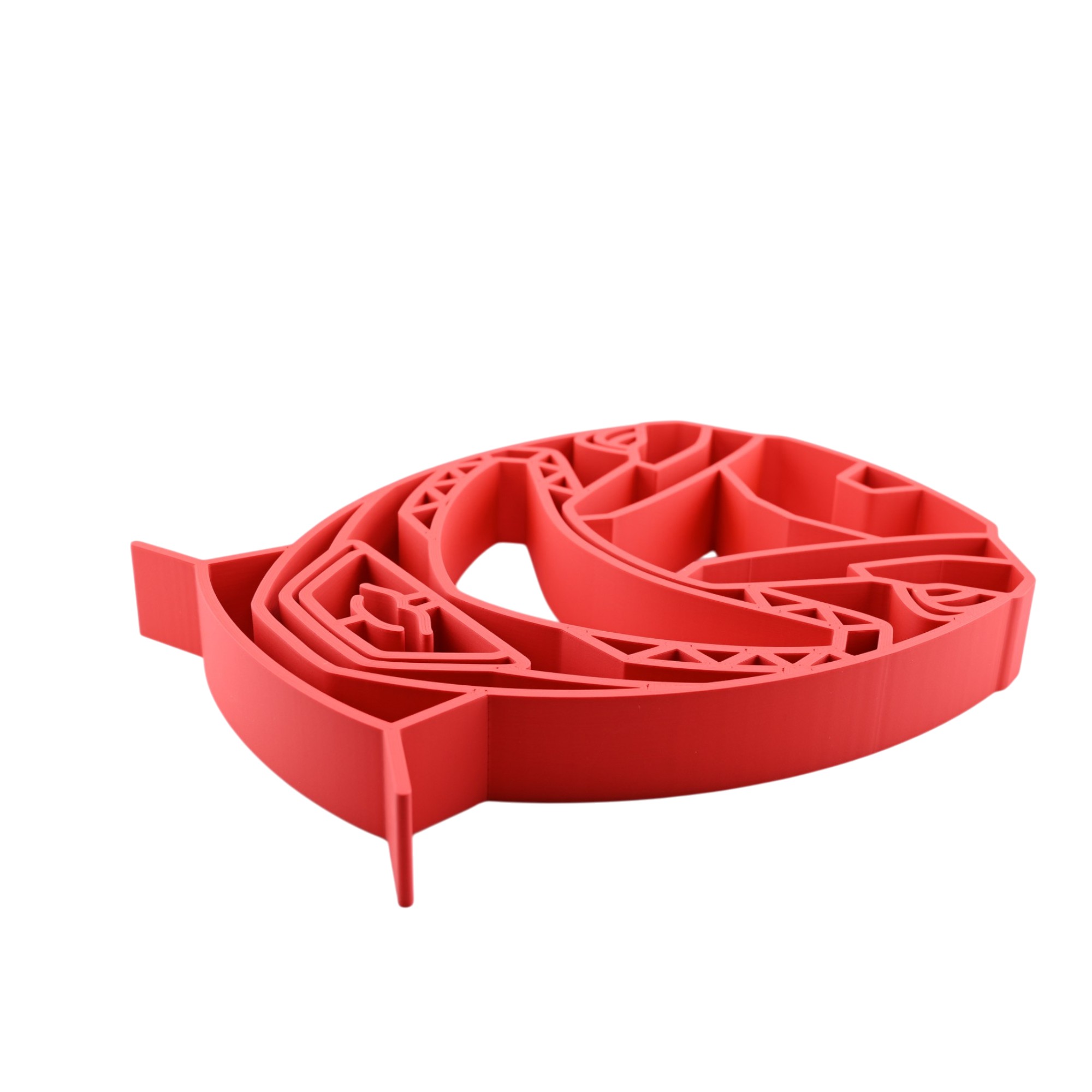Red Ranger Helmet Thick Silhouette — flat