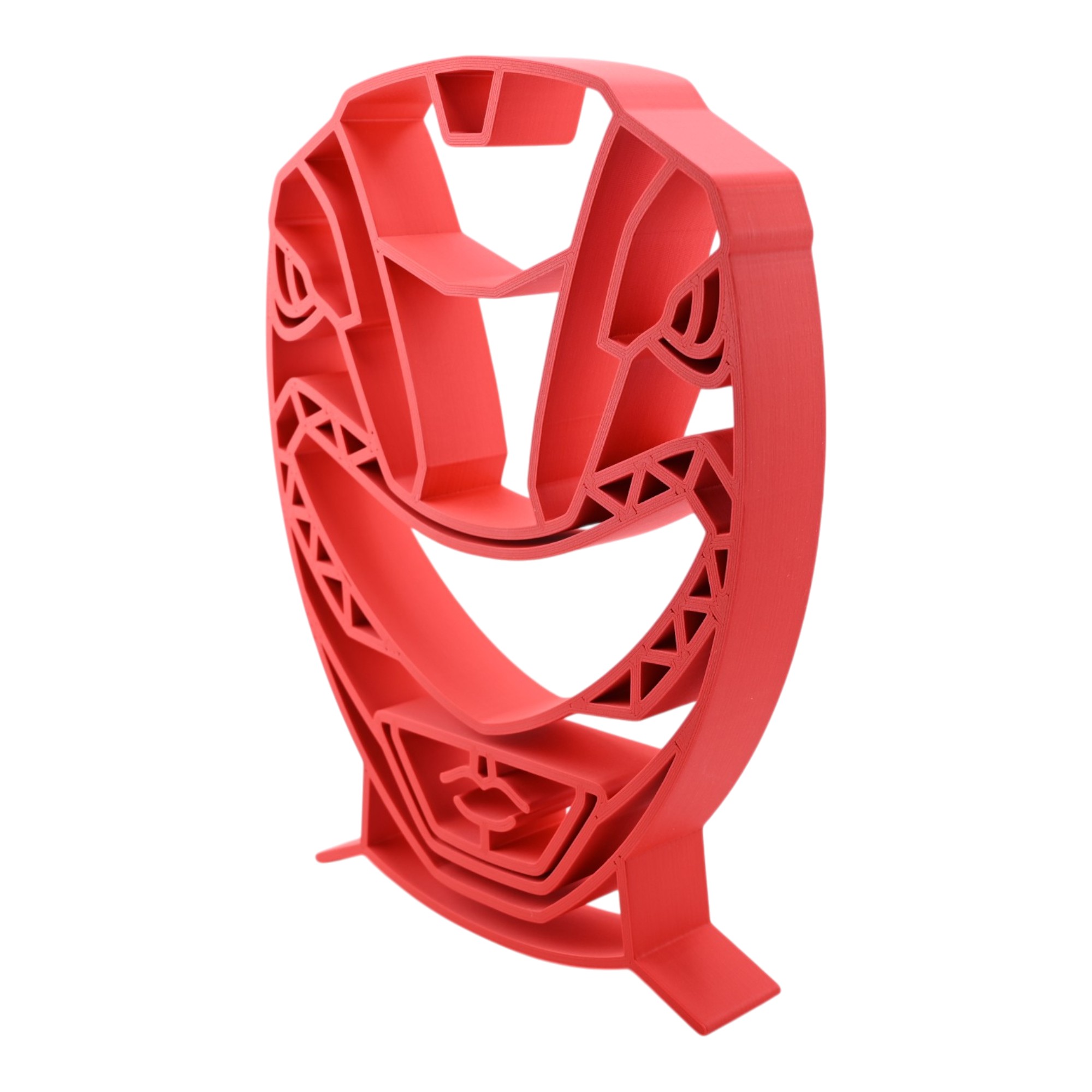 Red Ranger Helmet Thick Silhouette — three quarter
