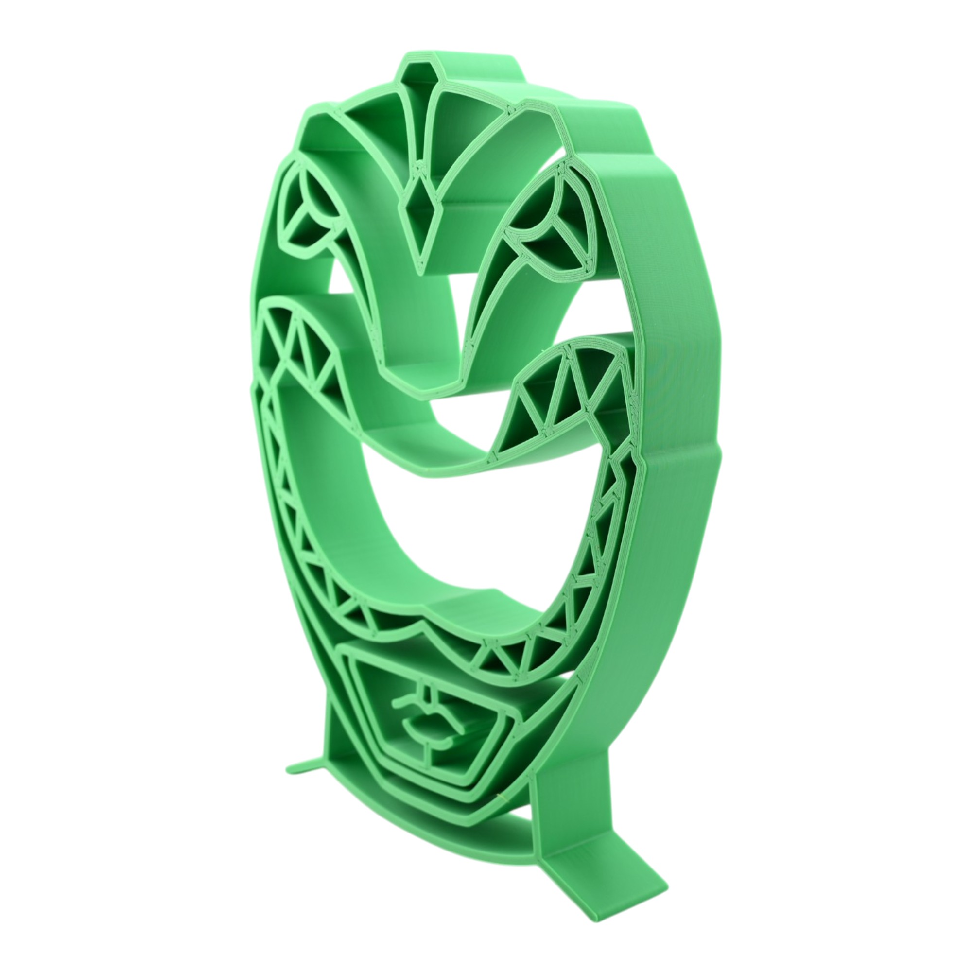 Green Ranger Helmet Thick Silhouette — three quarter