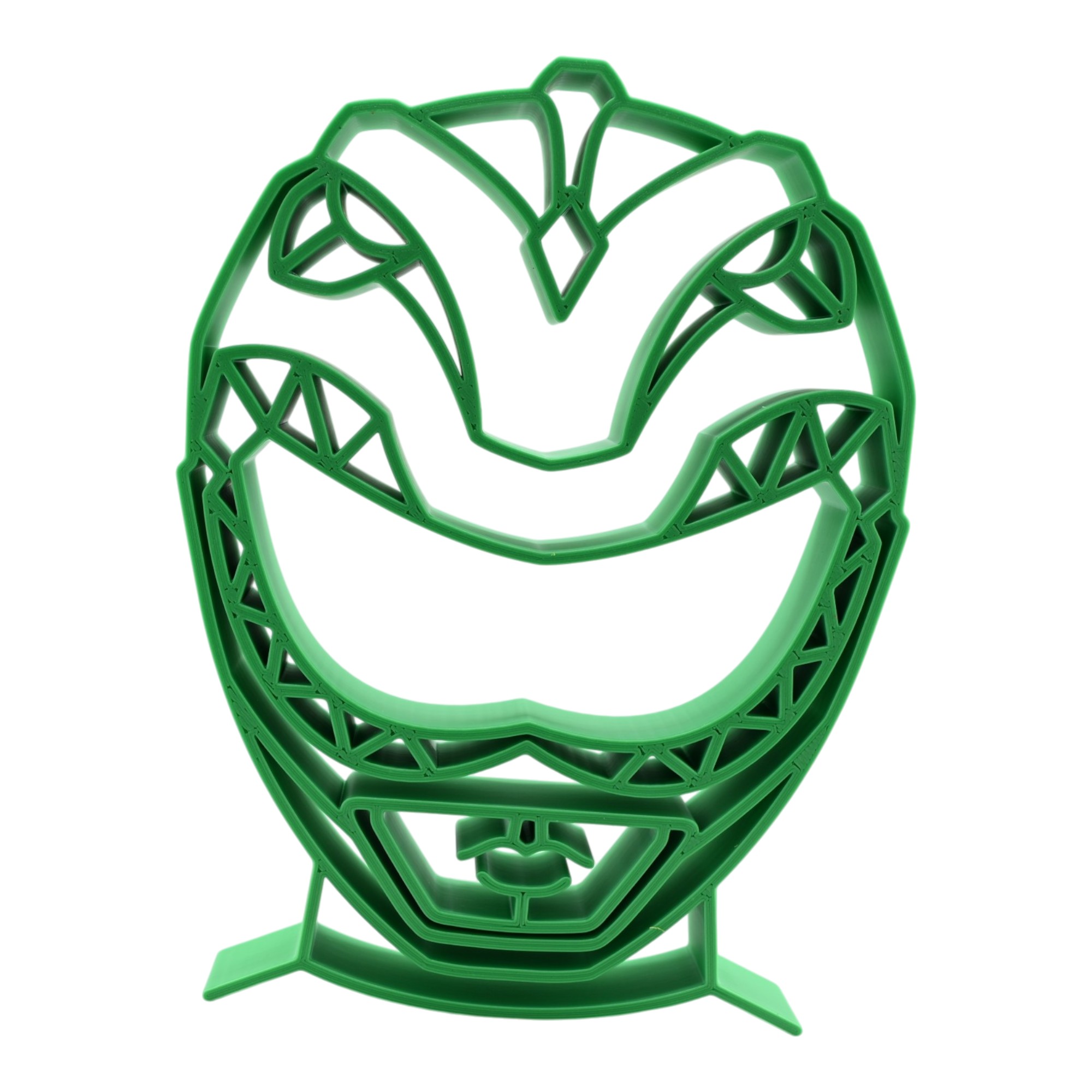 Green Ranger Helmet Thick Silhouette — front