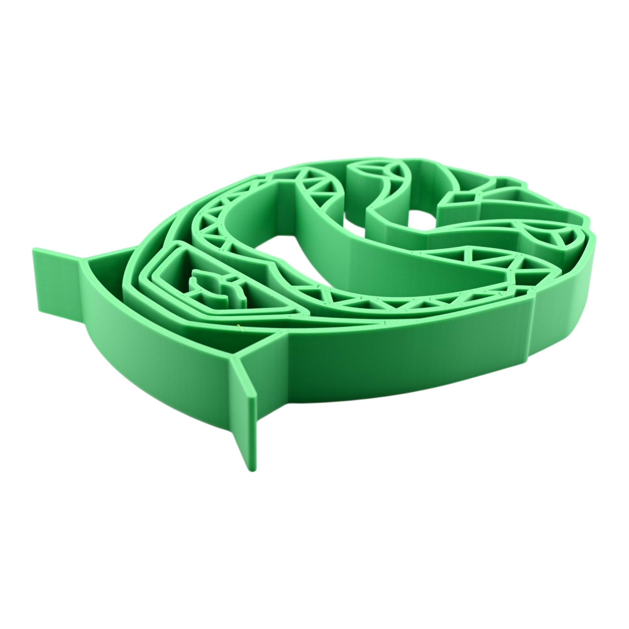 Green Ranger Helmet Thick Silhouette — flat