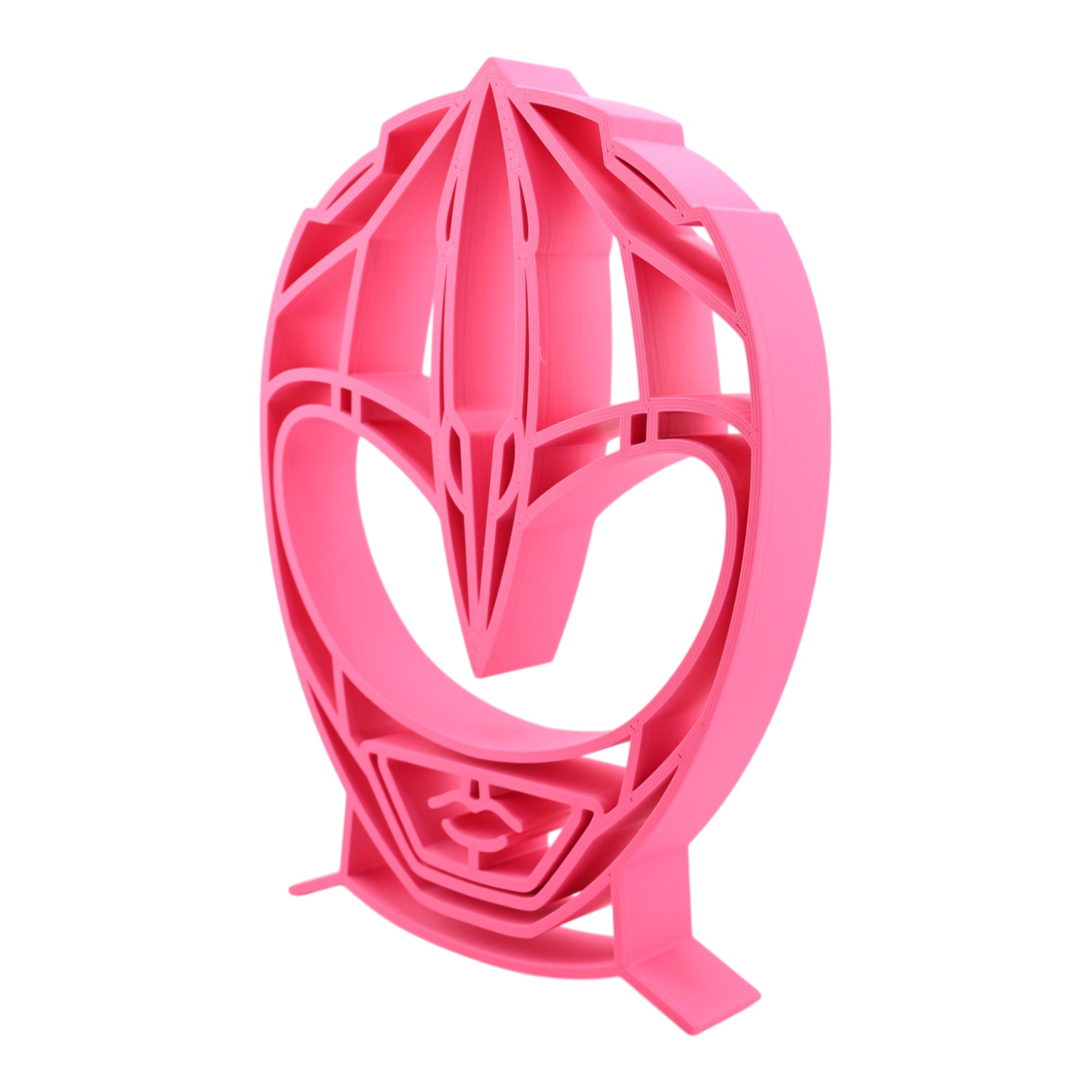 Pink Ranger Helmet Thick Silhouette — three quarter