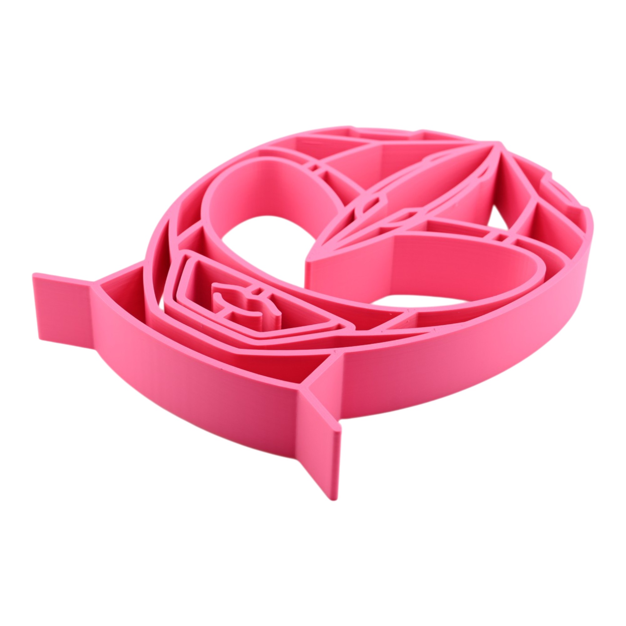 Pink Ranger Helmet Thick Silhouette — flat