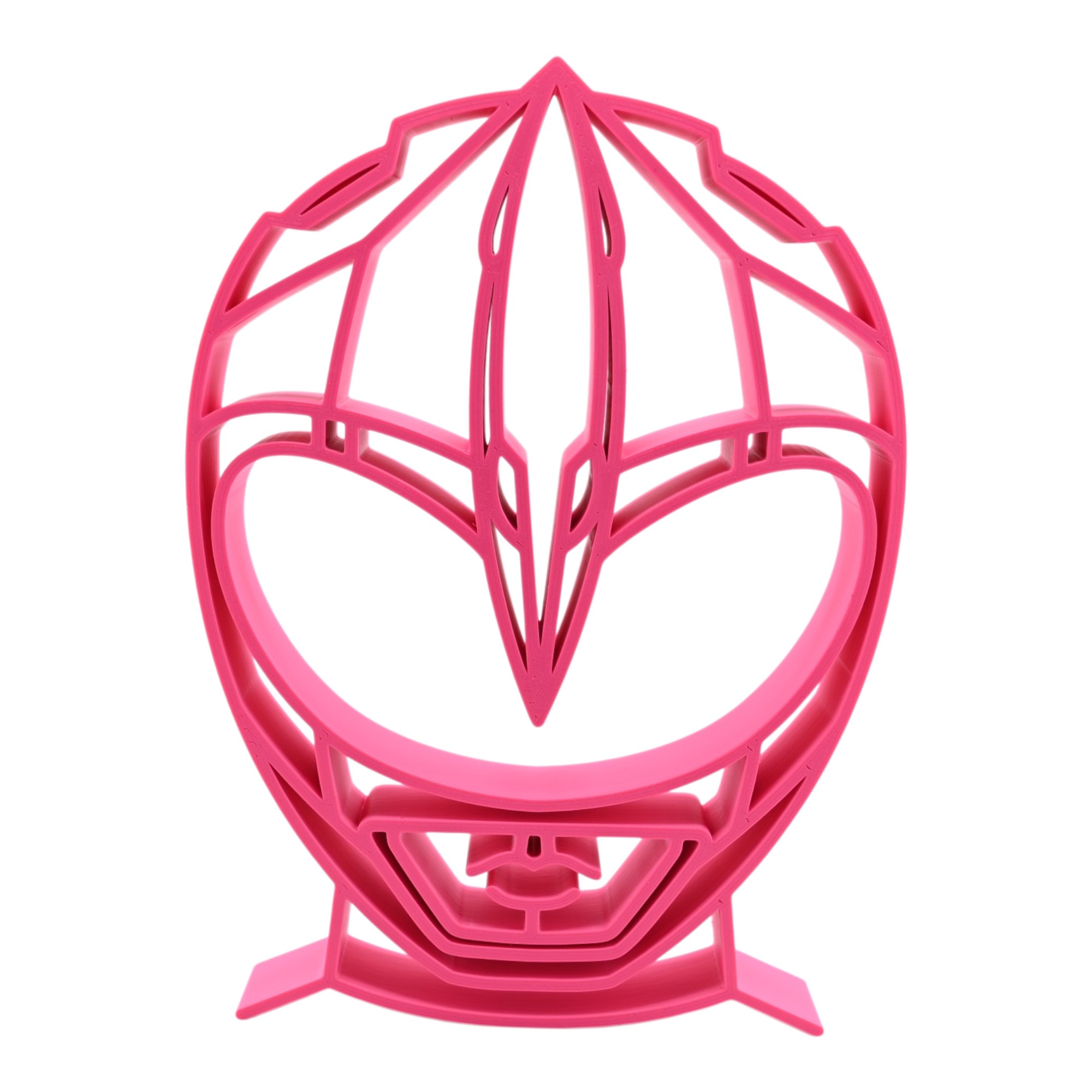 Pink Ranger Helmet Thick Silhouette — front