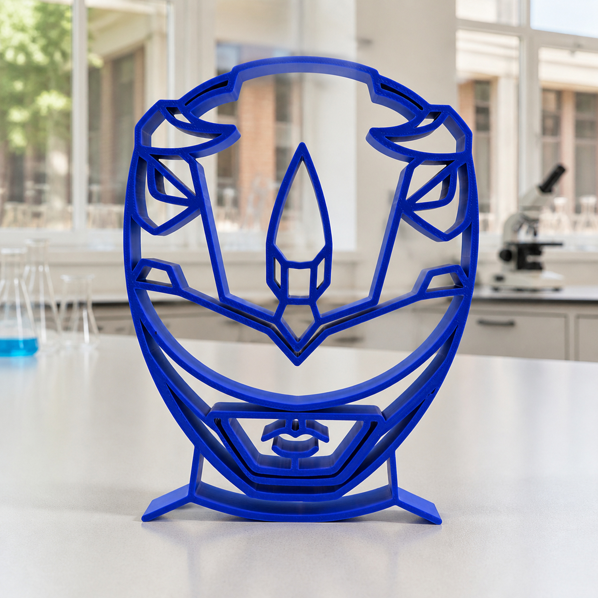 Blue Ranger Helmet Thick Silhouette — lifestyle
