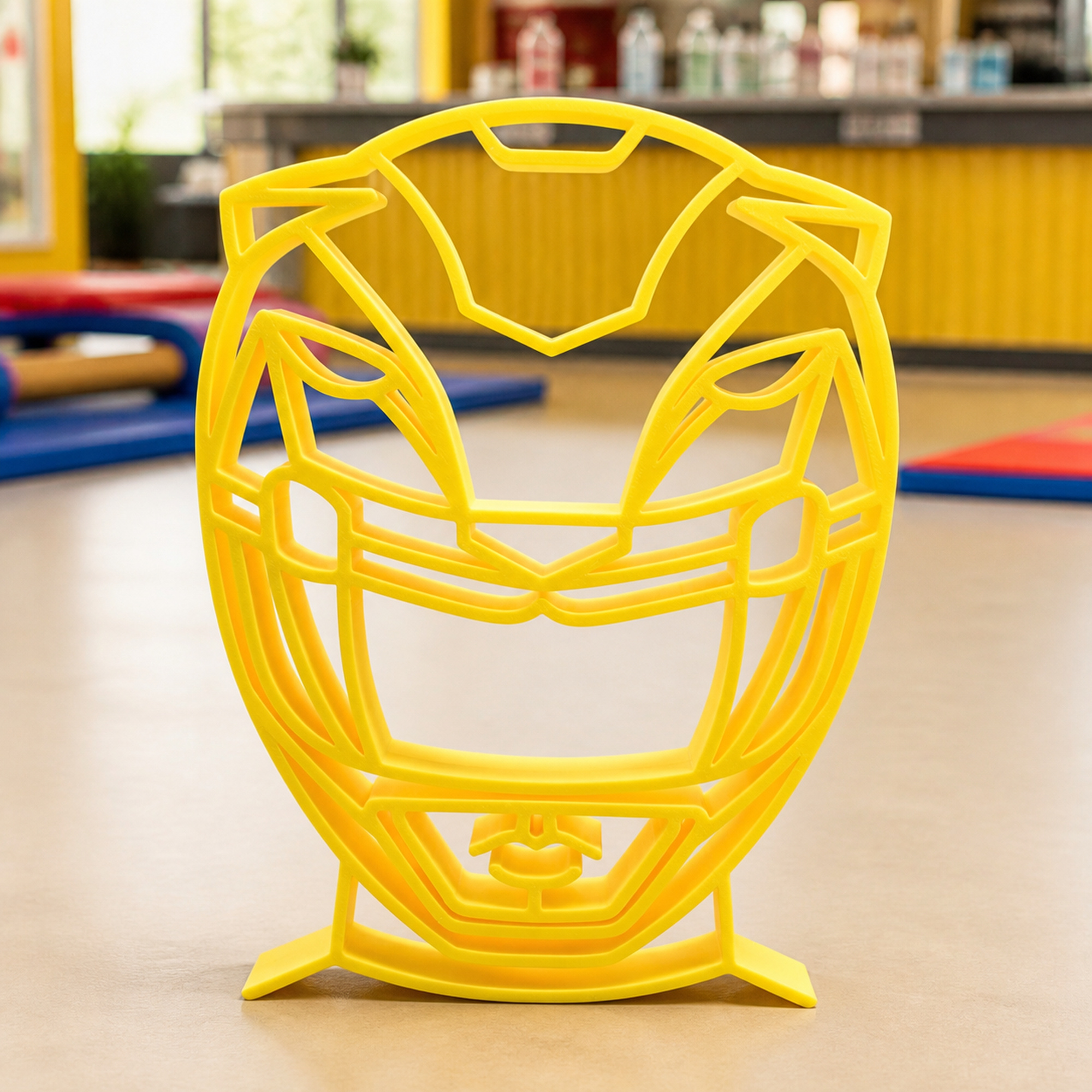 Yellow Ranger Helmet Thick Silhouette — lifestyle