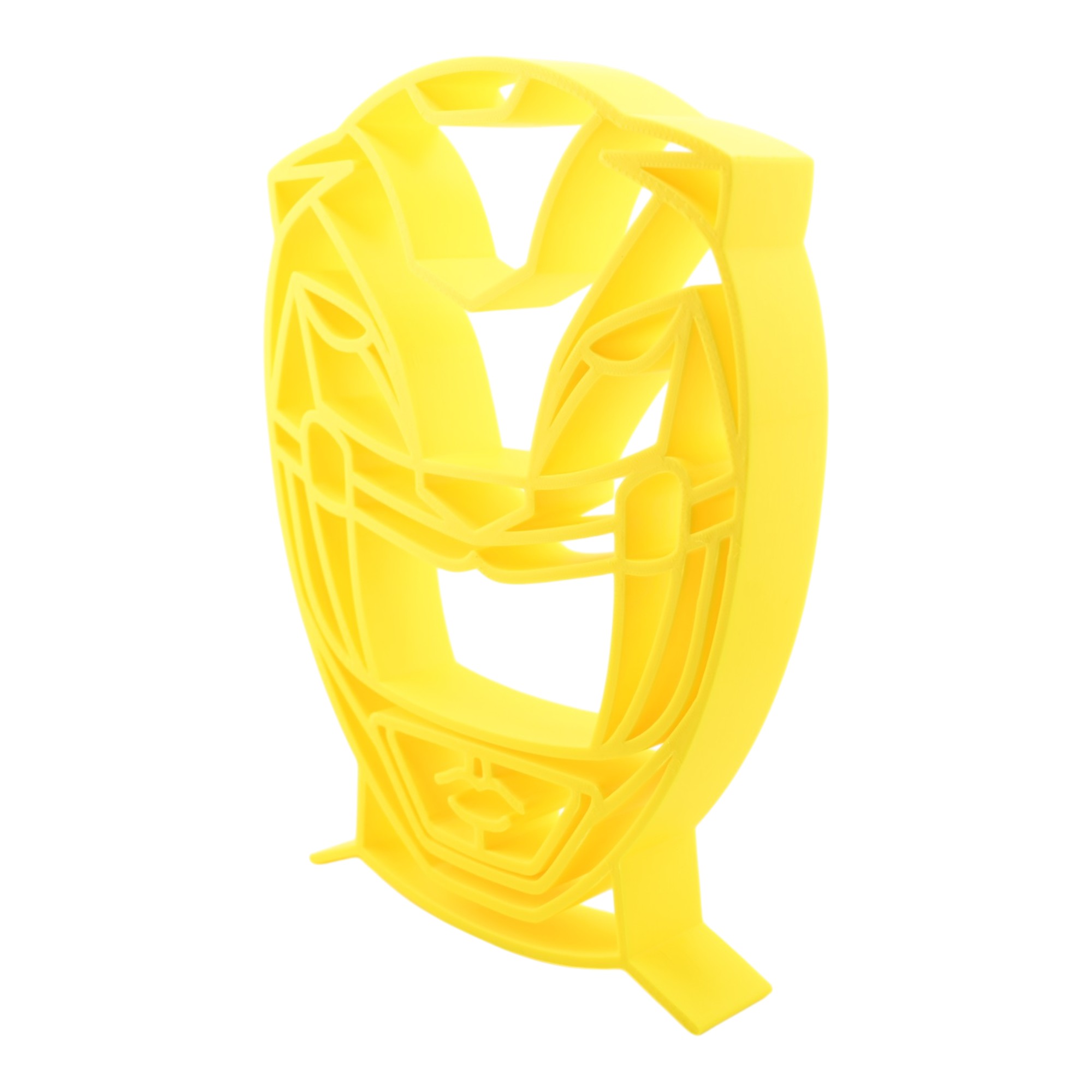 Yellow Ranger Helmet Thick Silhouette — three quarter