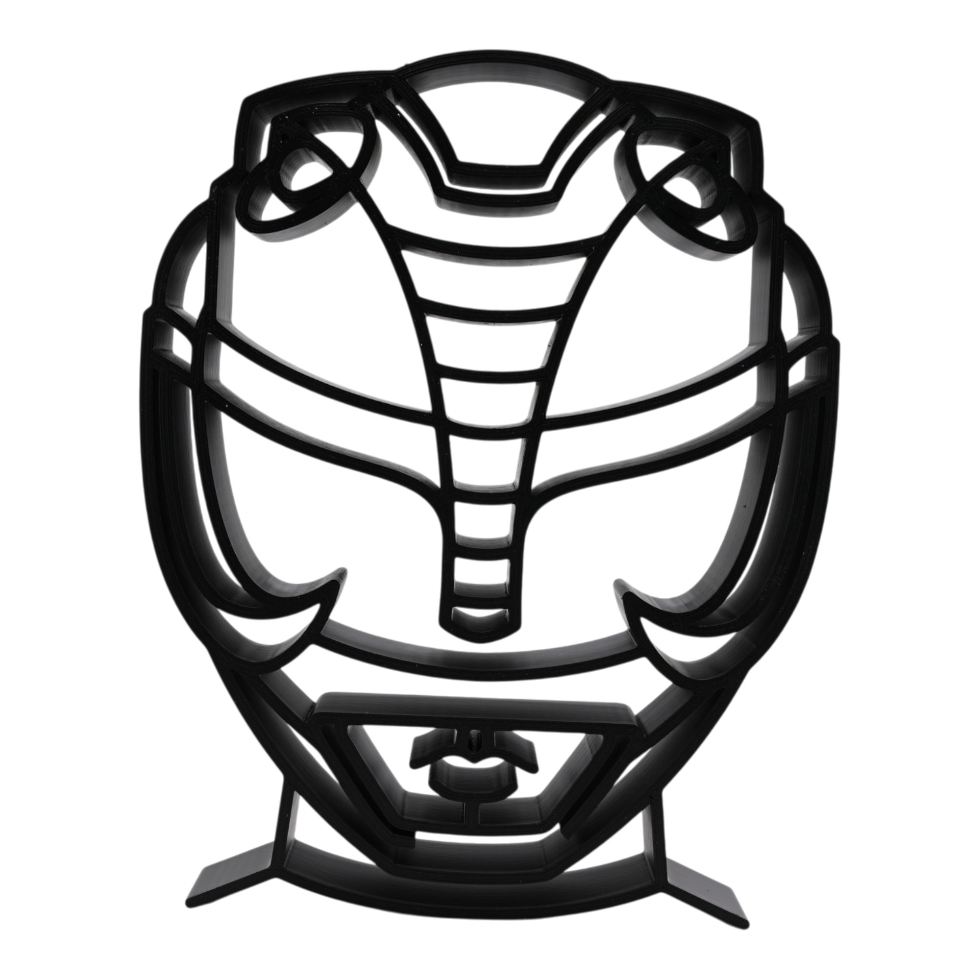 Black Ranger Helmet Thick Silhouette — front