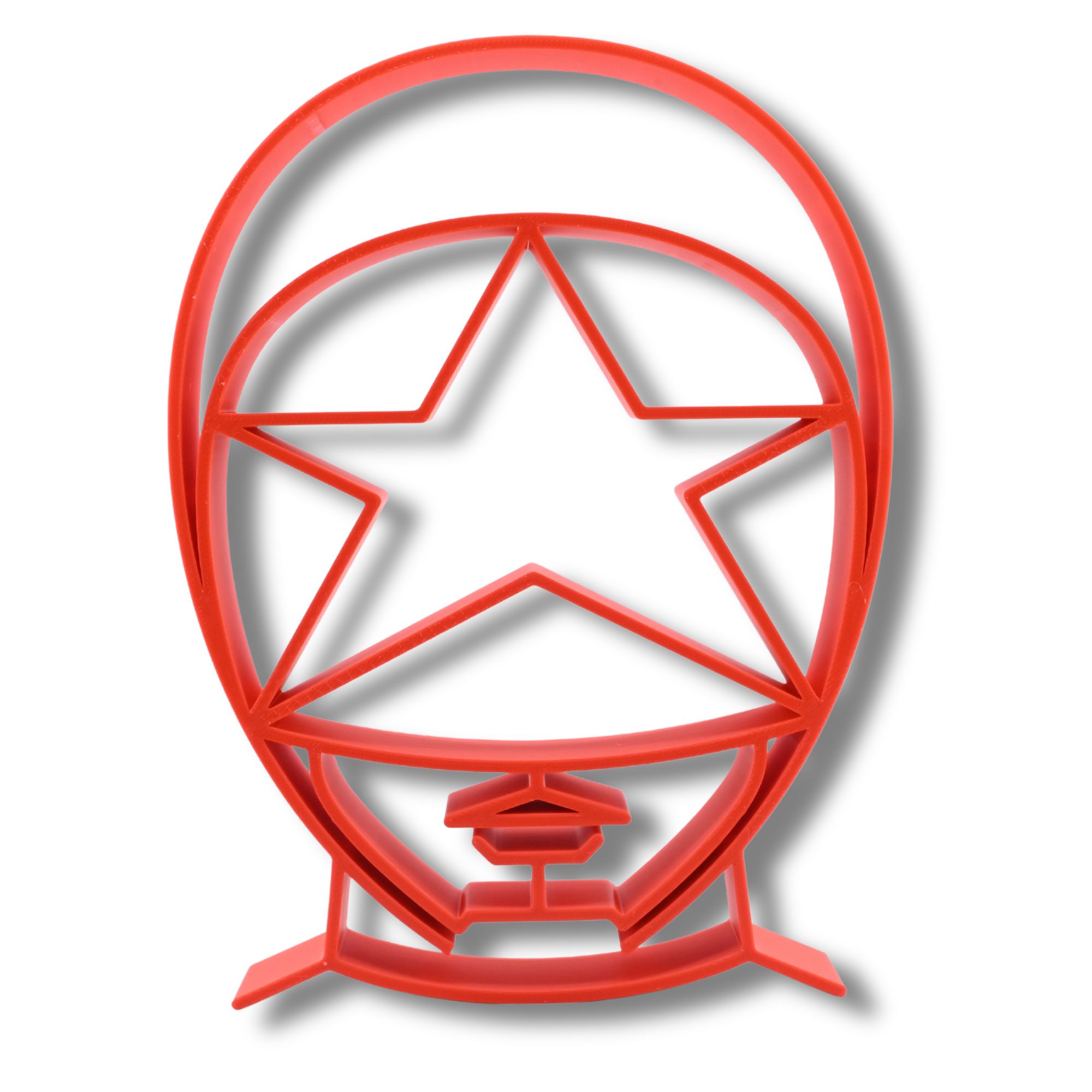 Red Zeo Ranger Helmet Silhouette — front