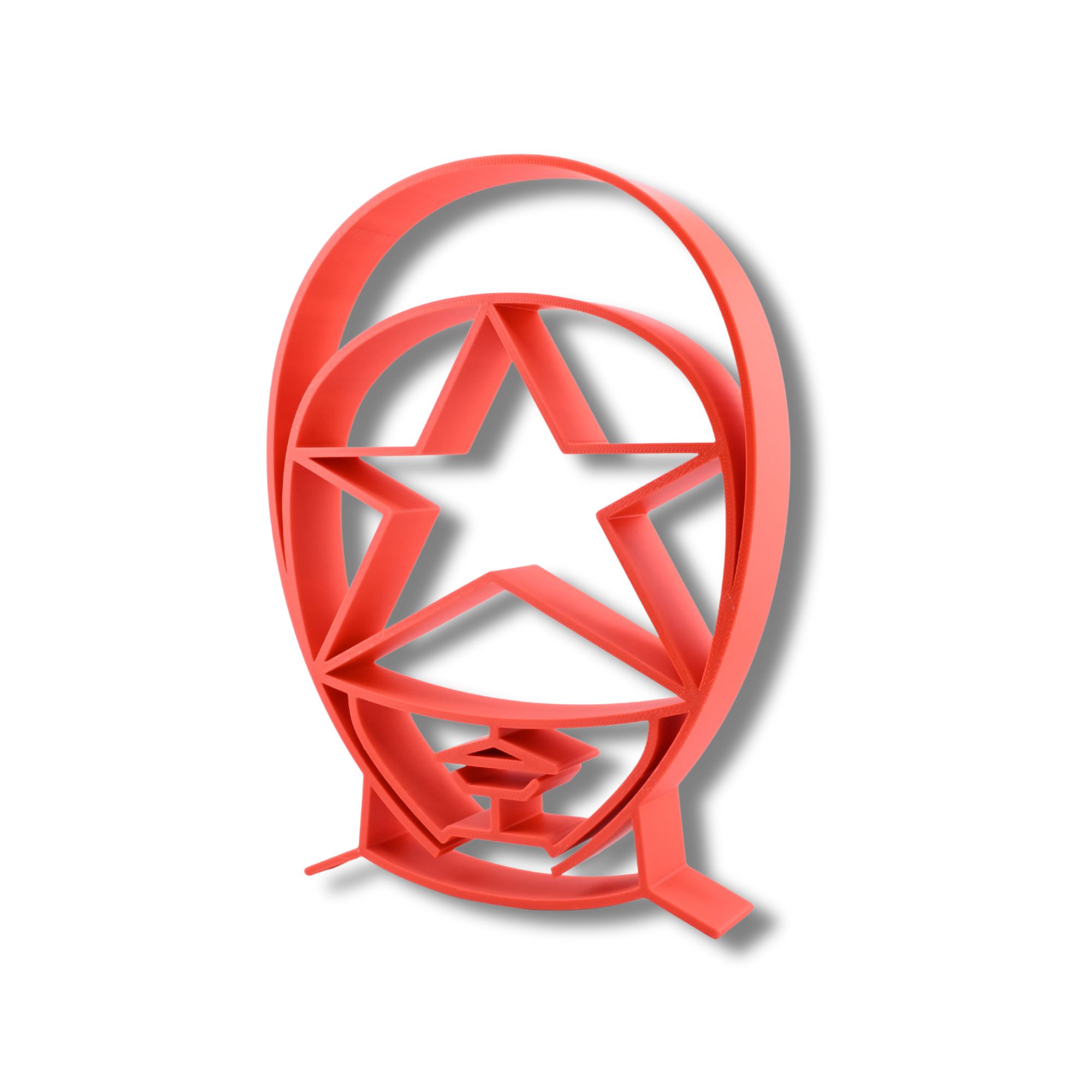 Red Zeo Ranger Helmet Silhouette — three quarter
