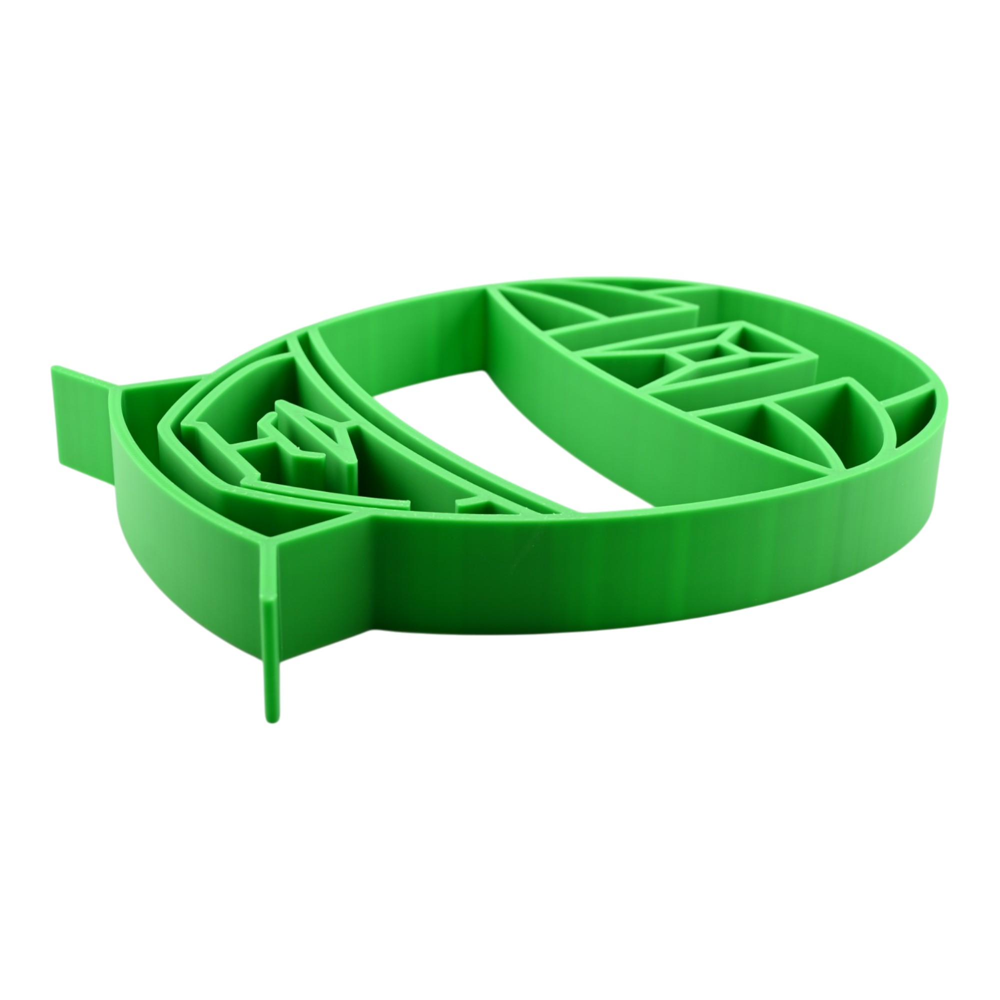 Green Zeo Ranger Helmet Silhouette — flat