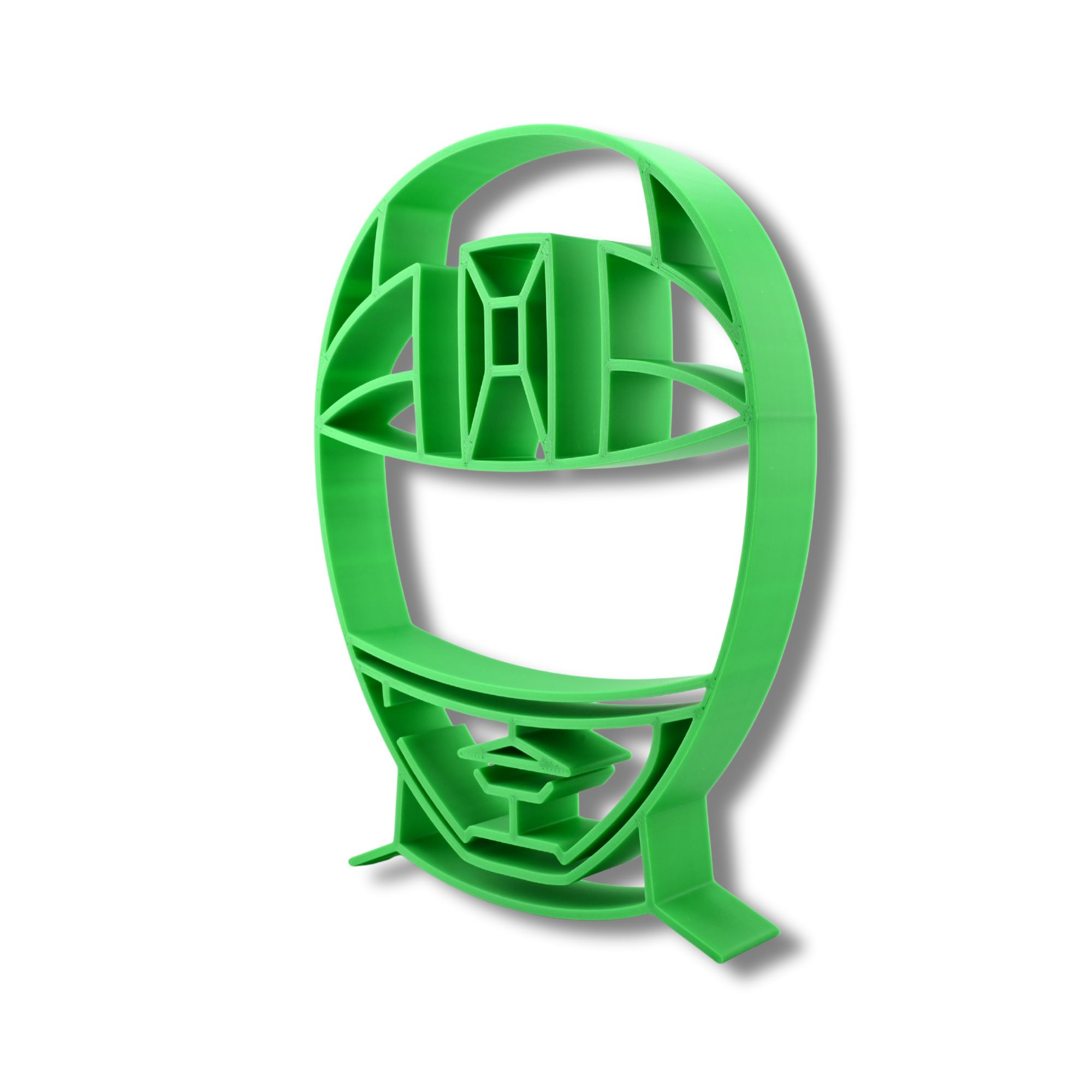 Green Zeo Ranger Helmet Silhouette — three quarter