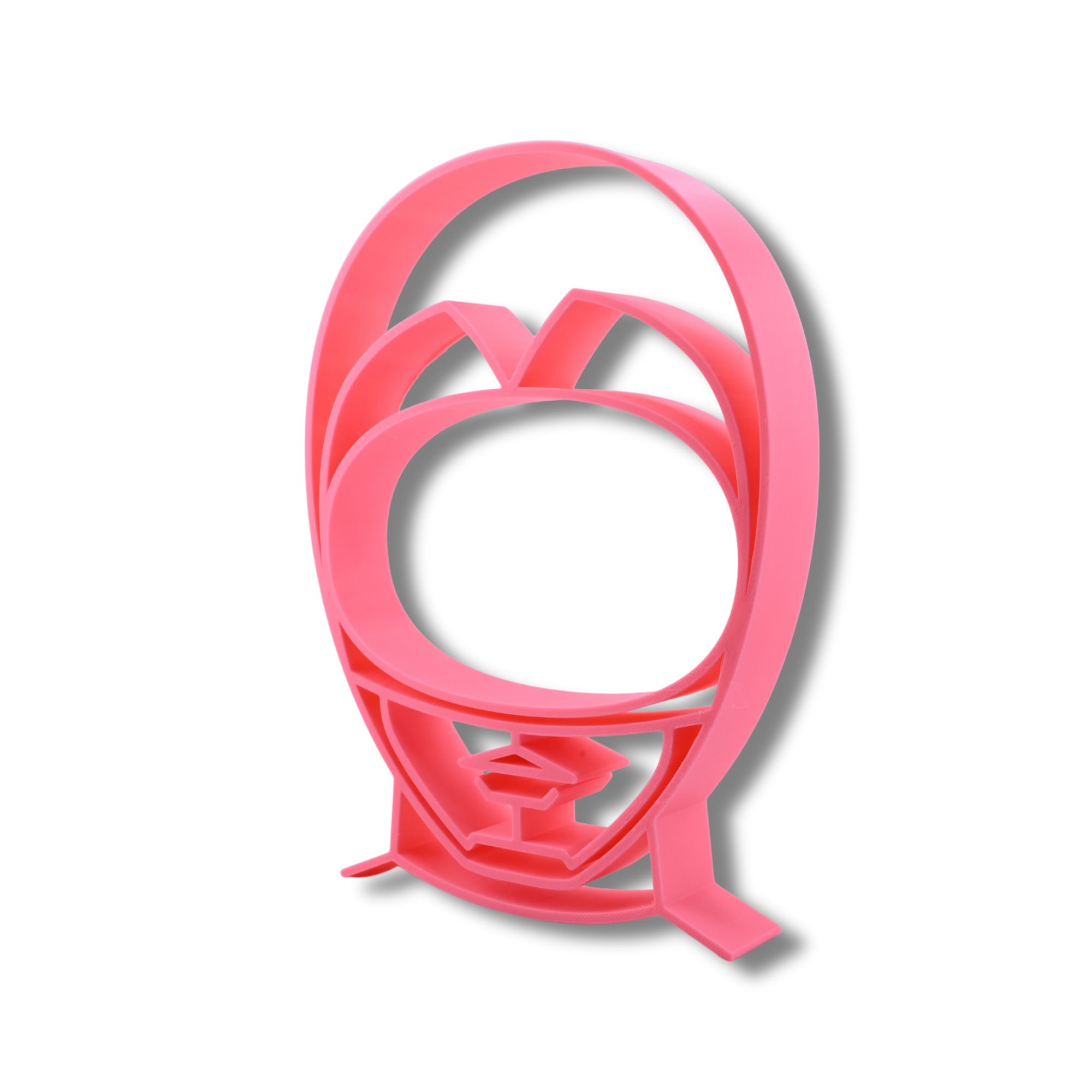 Pink Zeo Ranger Helmet Silhouette — three quarter
