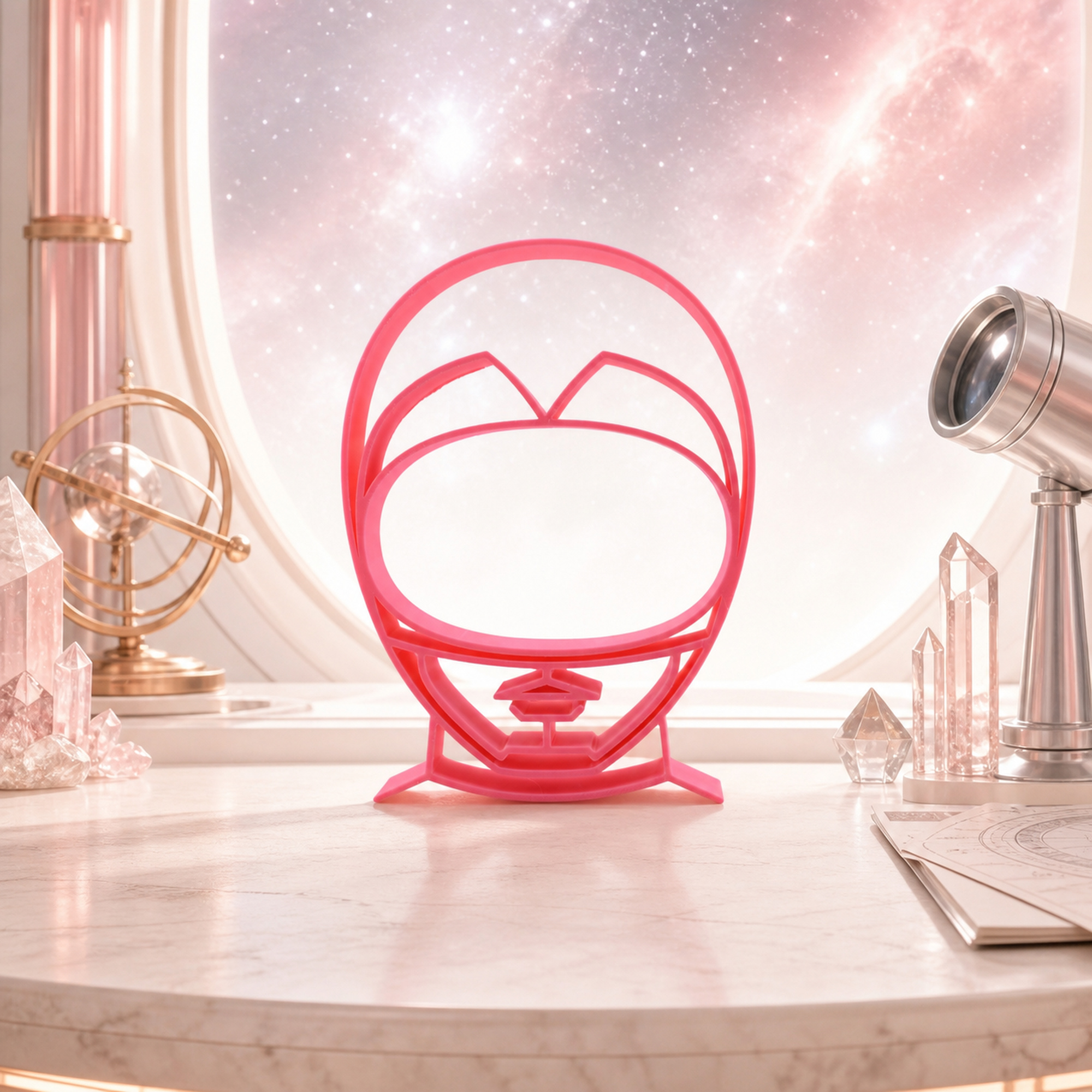 Pink Zeo Ranger Helmet Silhouette — lifestyle