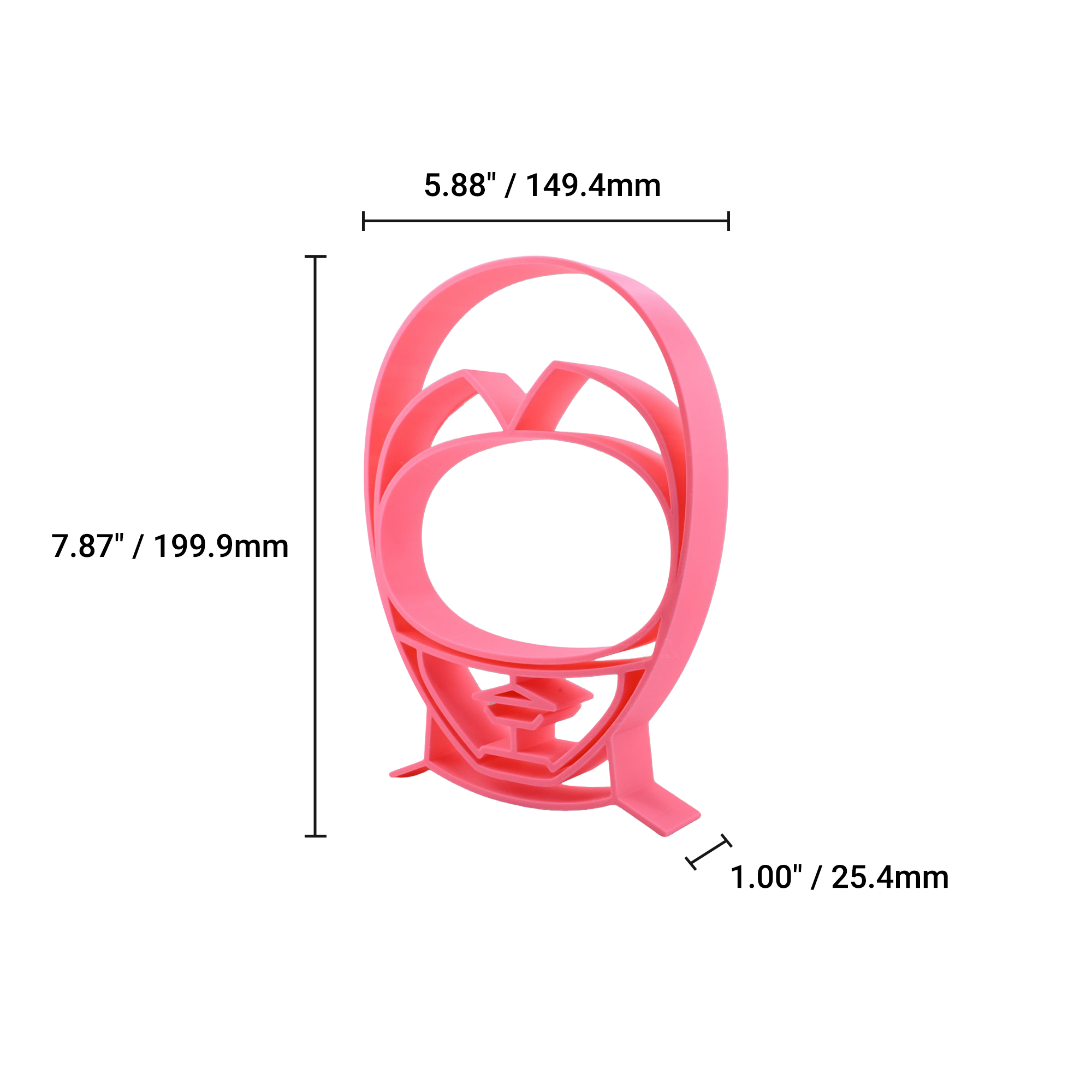Pink Zeo Ranger Helmet Silhouette — dimension