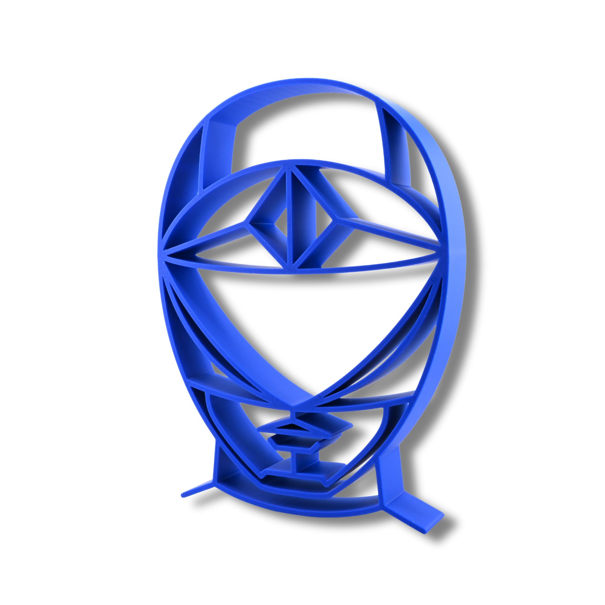 Blue Zeo Ranger Helmet Silhouette — three quarter