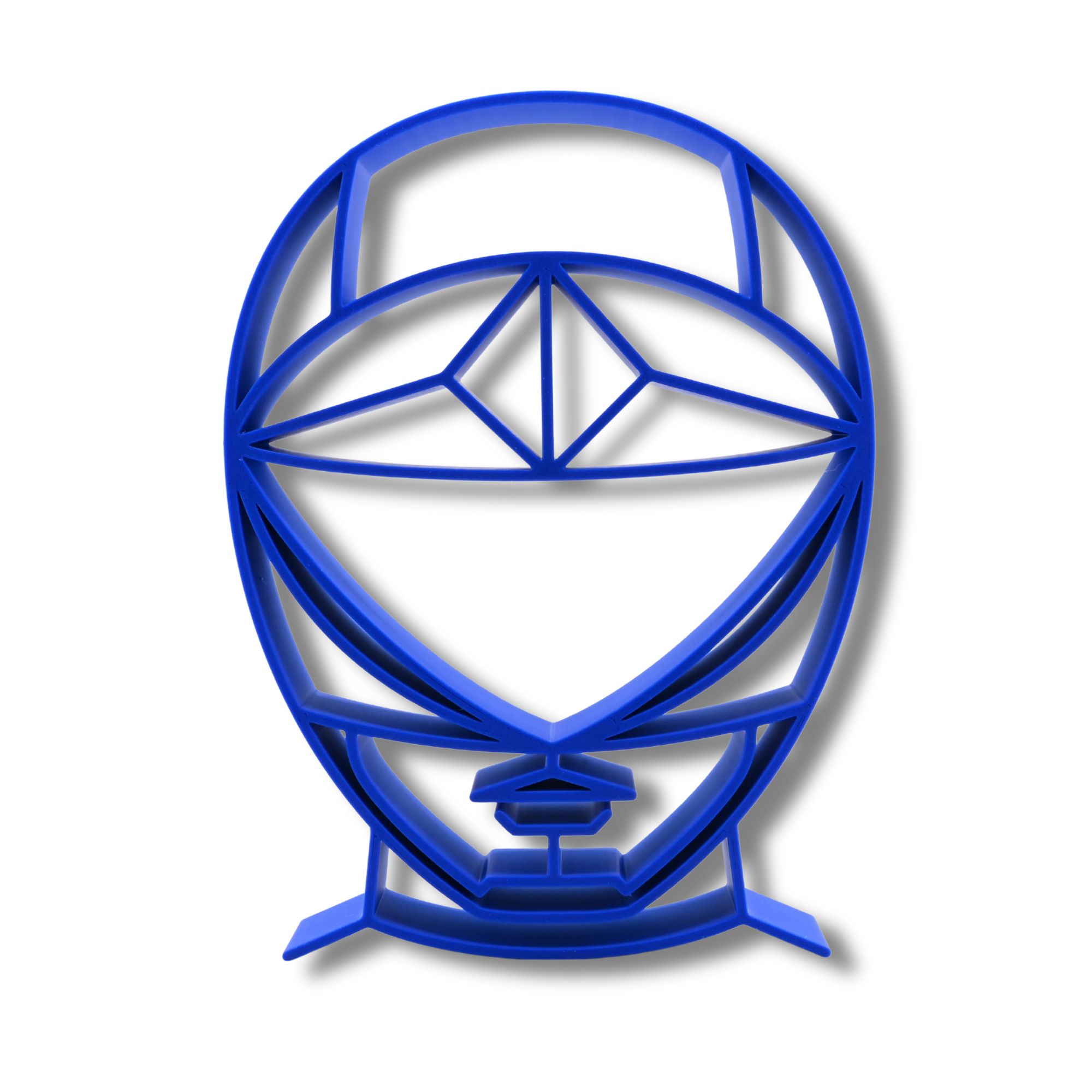 Blue Zeo Ranger Helmet Silhouette — front