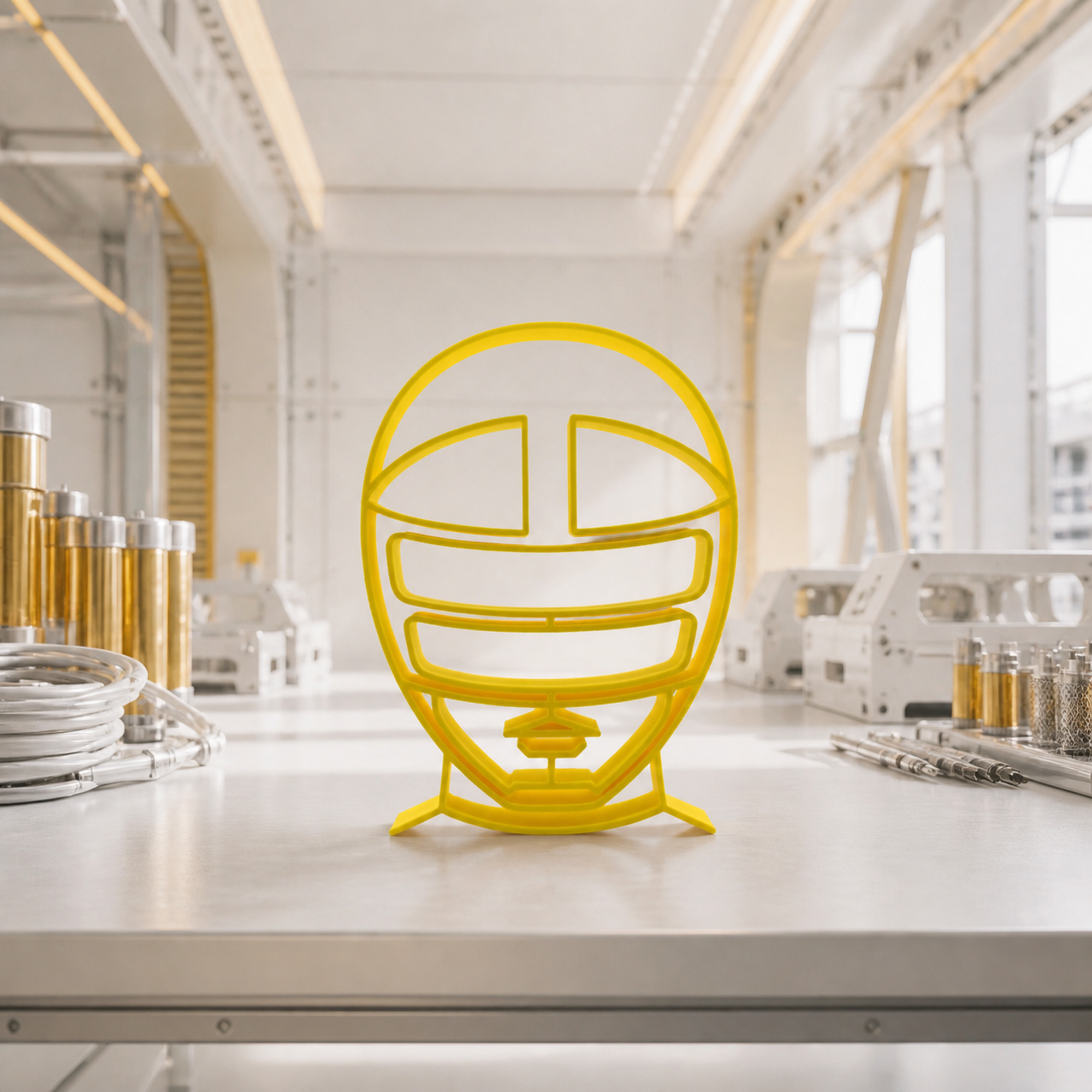Yellow Zeo Ranger Helmet Silhouette — lifestyle