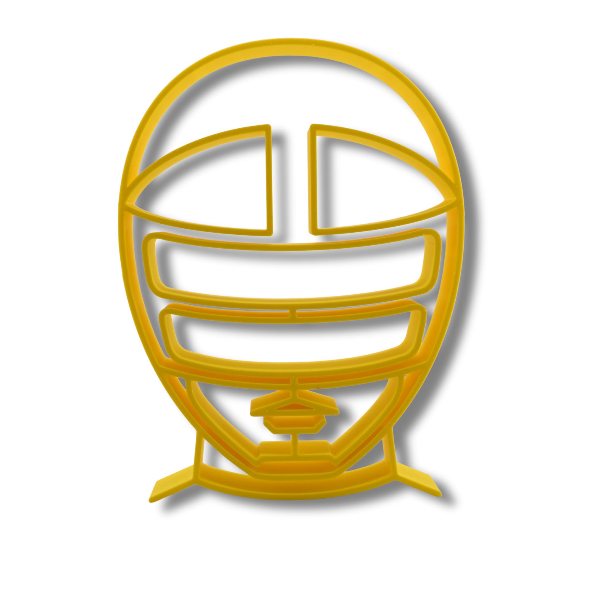 Yellow Zeo Ranger Helmet Silhouette — front