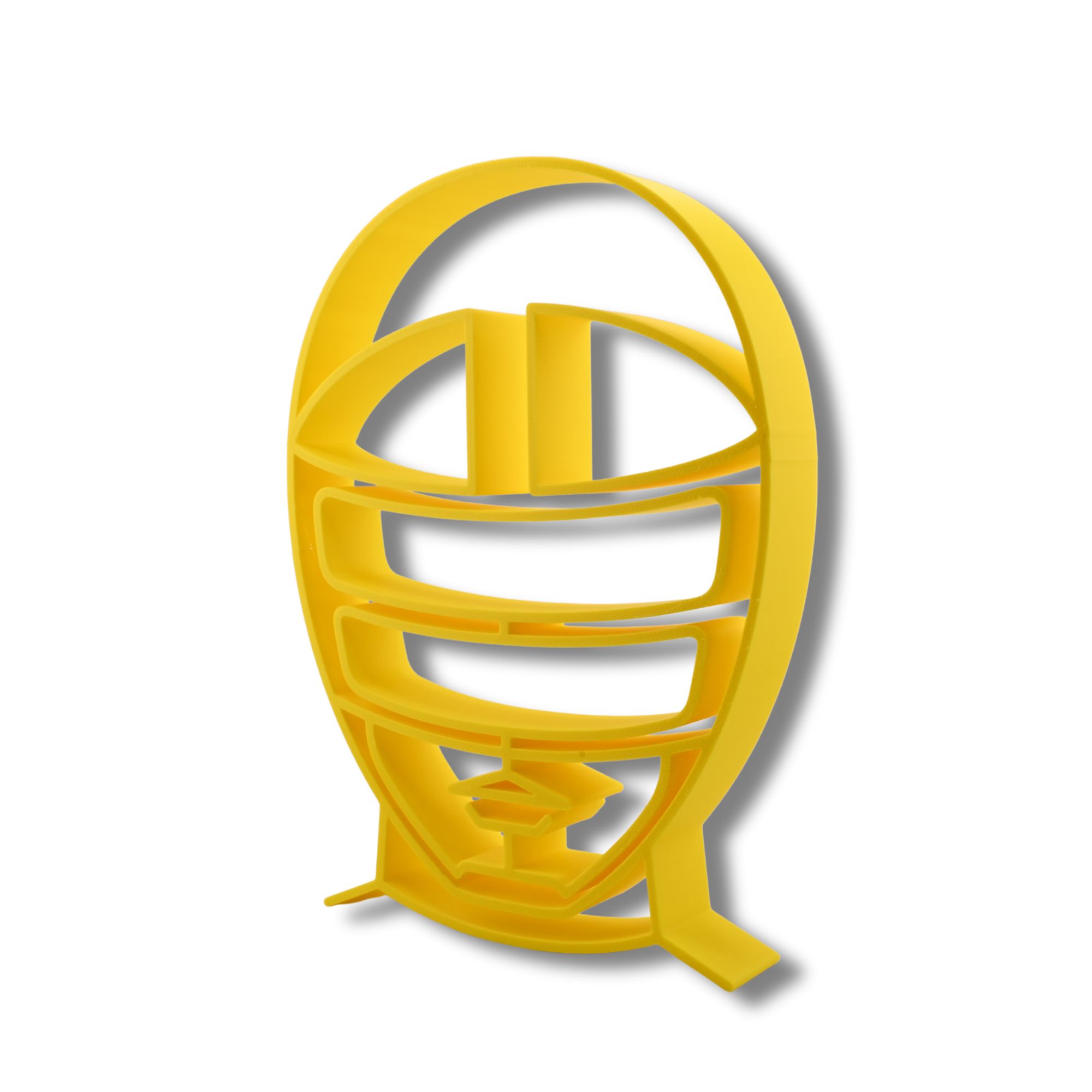 Yellow Zeo Ranger Helmet Silhouette — three quarter