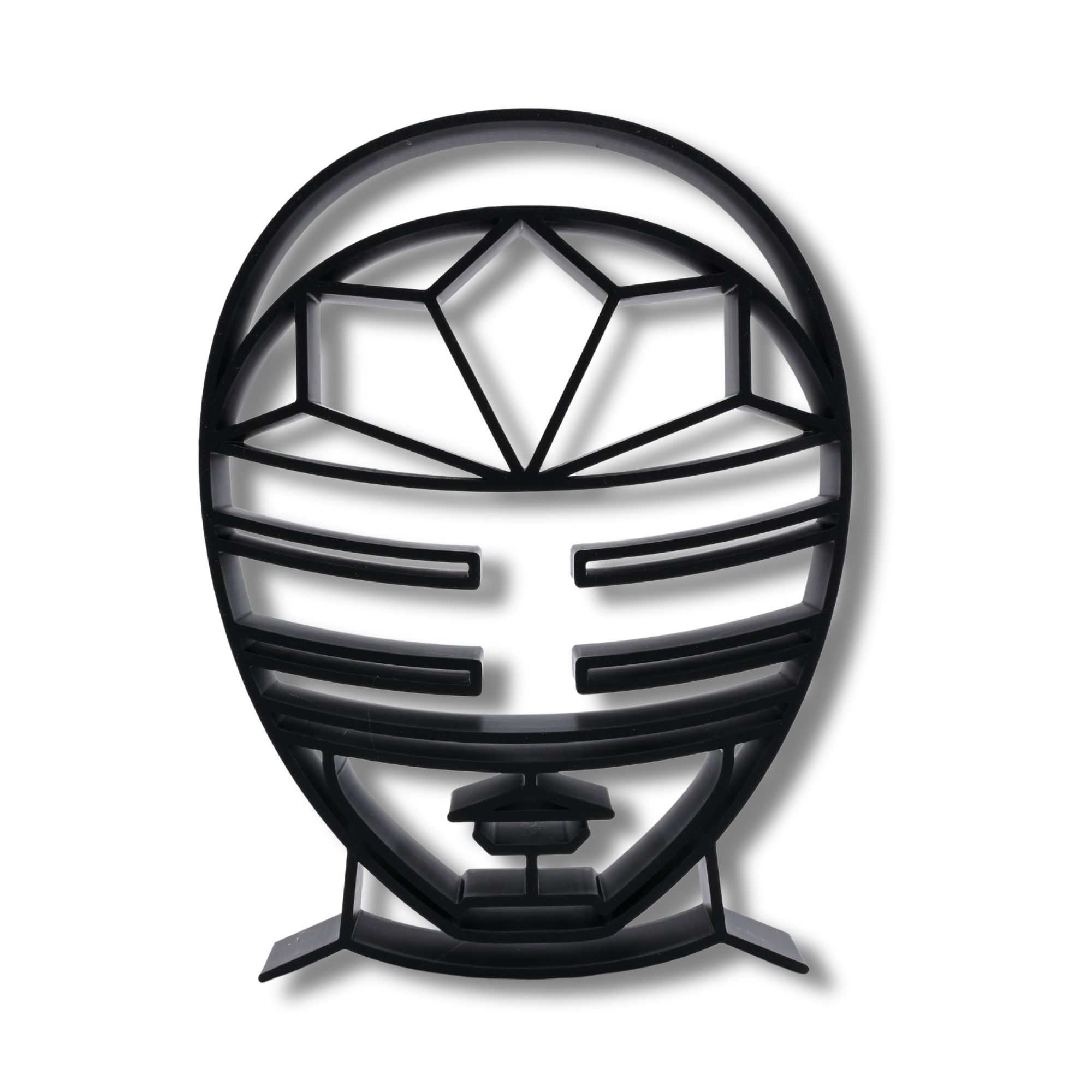 Black Zeo Ranger Helmet Silhouette — front