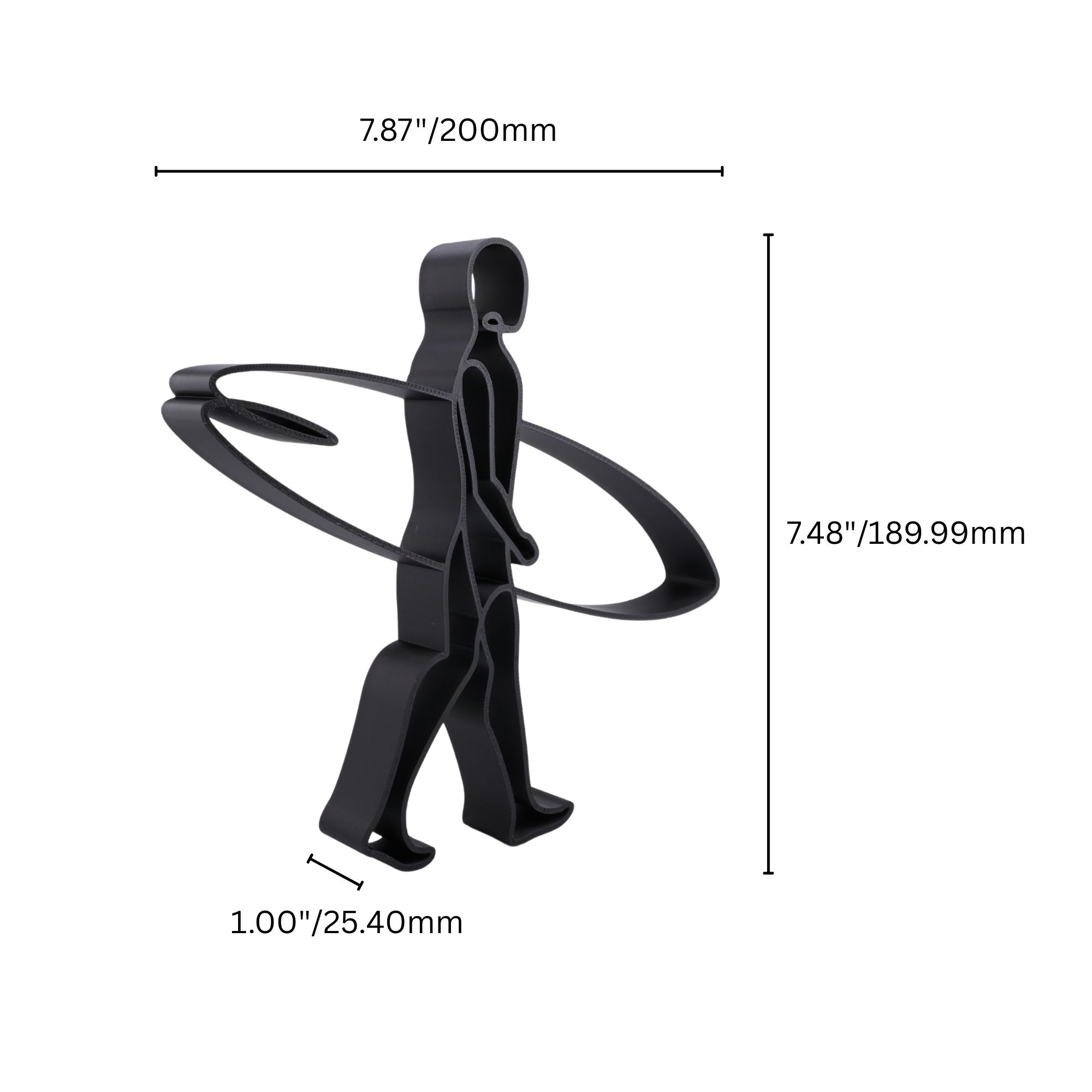 Surfer Walking — dimension