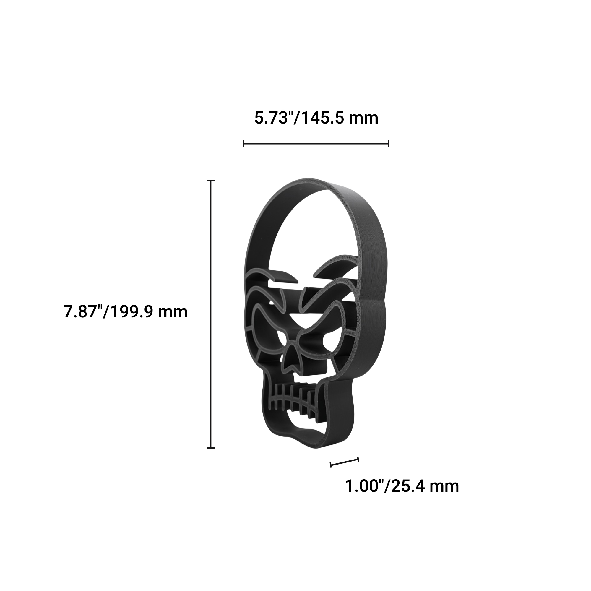 Classic Skull [BLACK] — dimension
