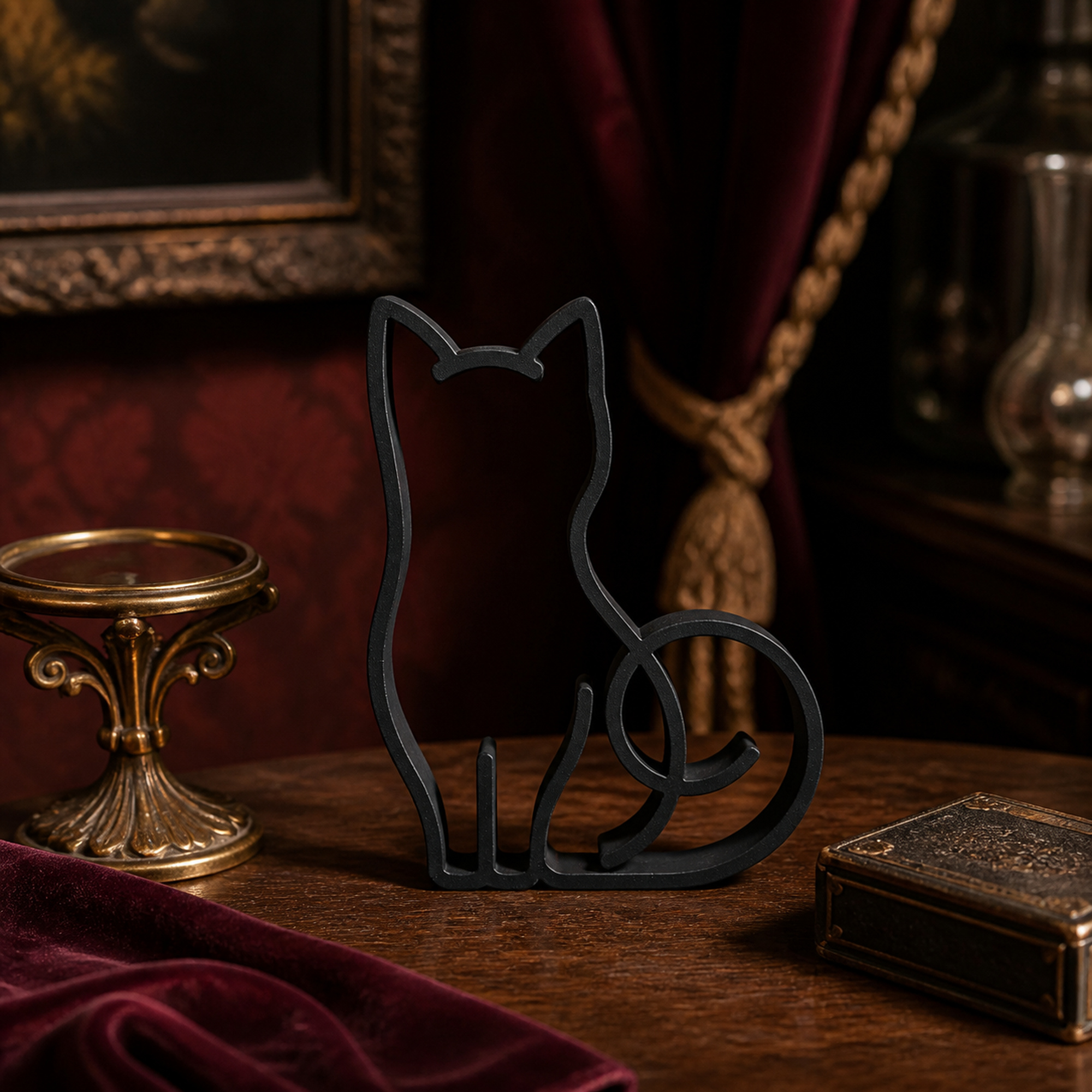 Black Cat Front View [BLACK] — lifestyle