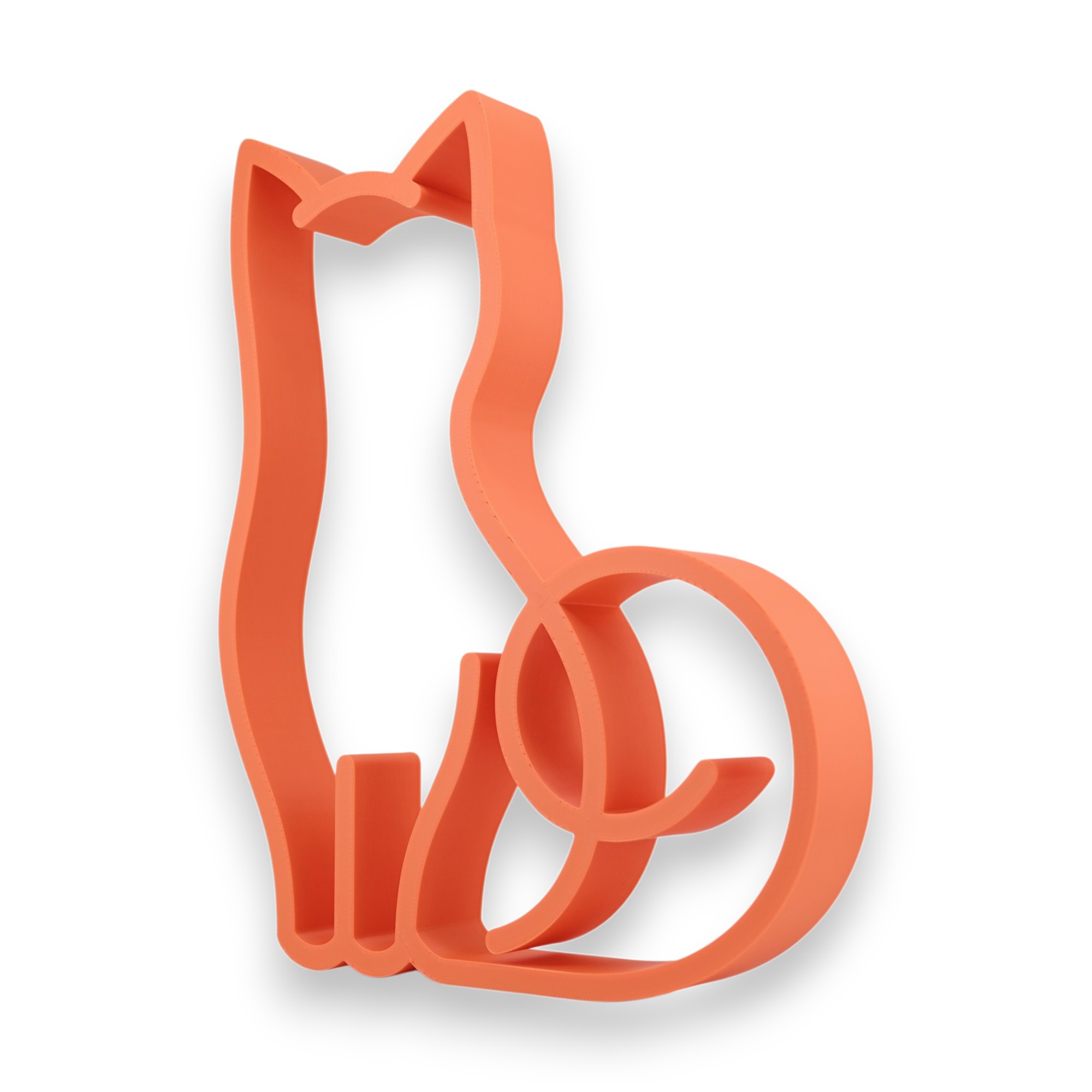 Black Cat Front View [ORANGE] — three quarter