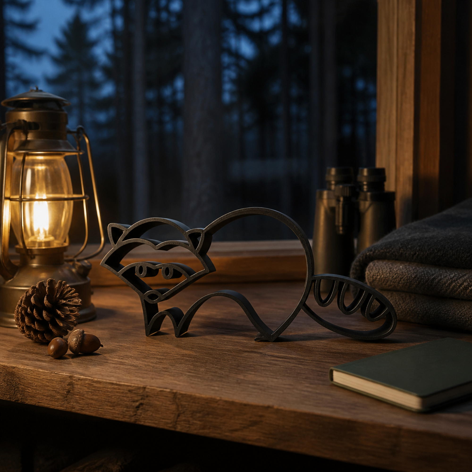 Chunky Line Raccoon — lifestyle