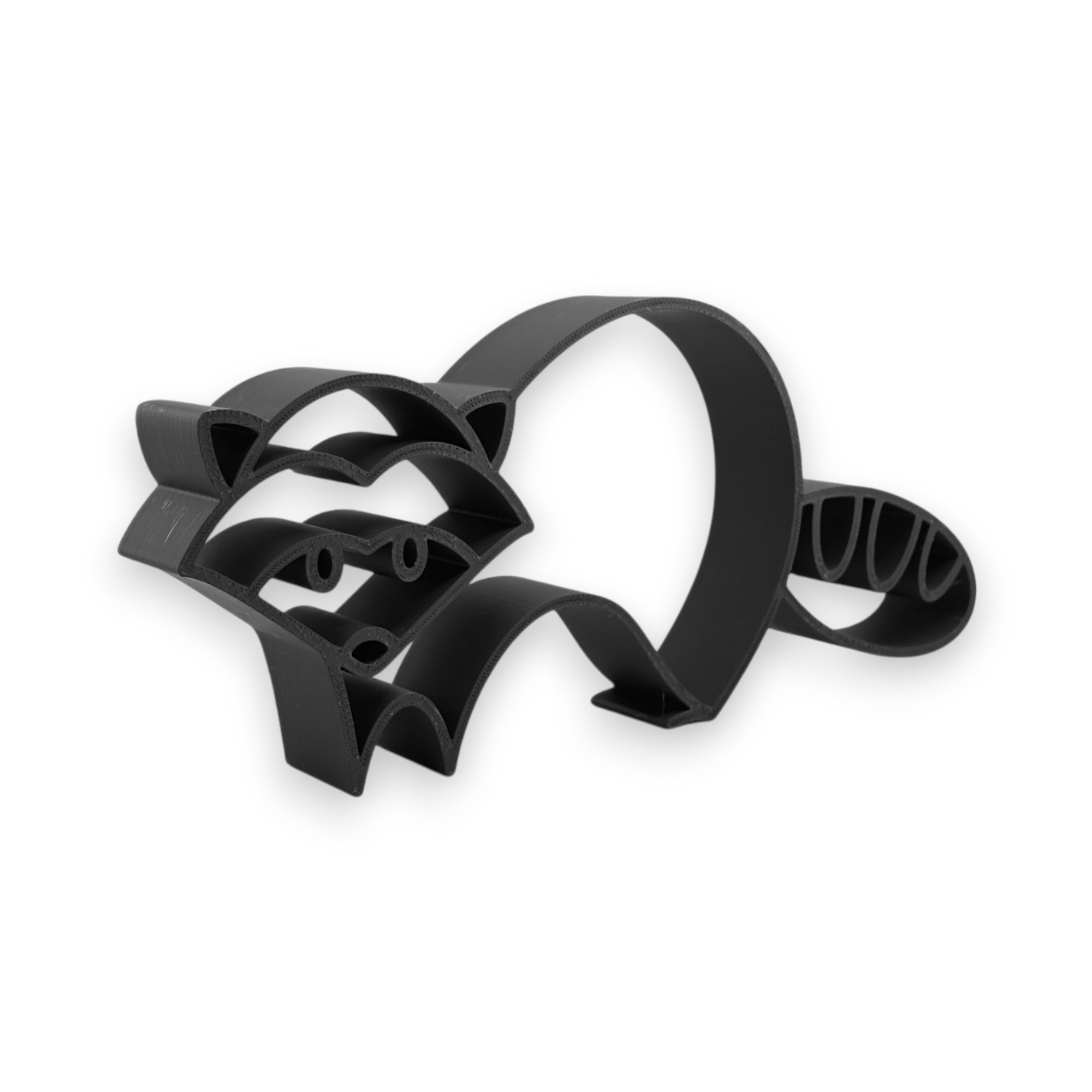 Chunky Line Raccoon — three quarter