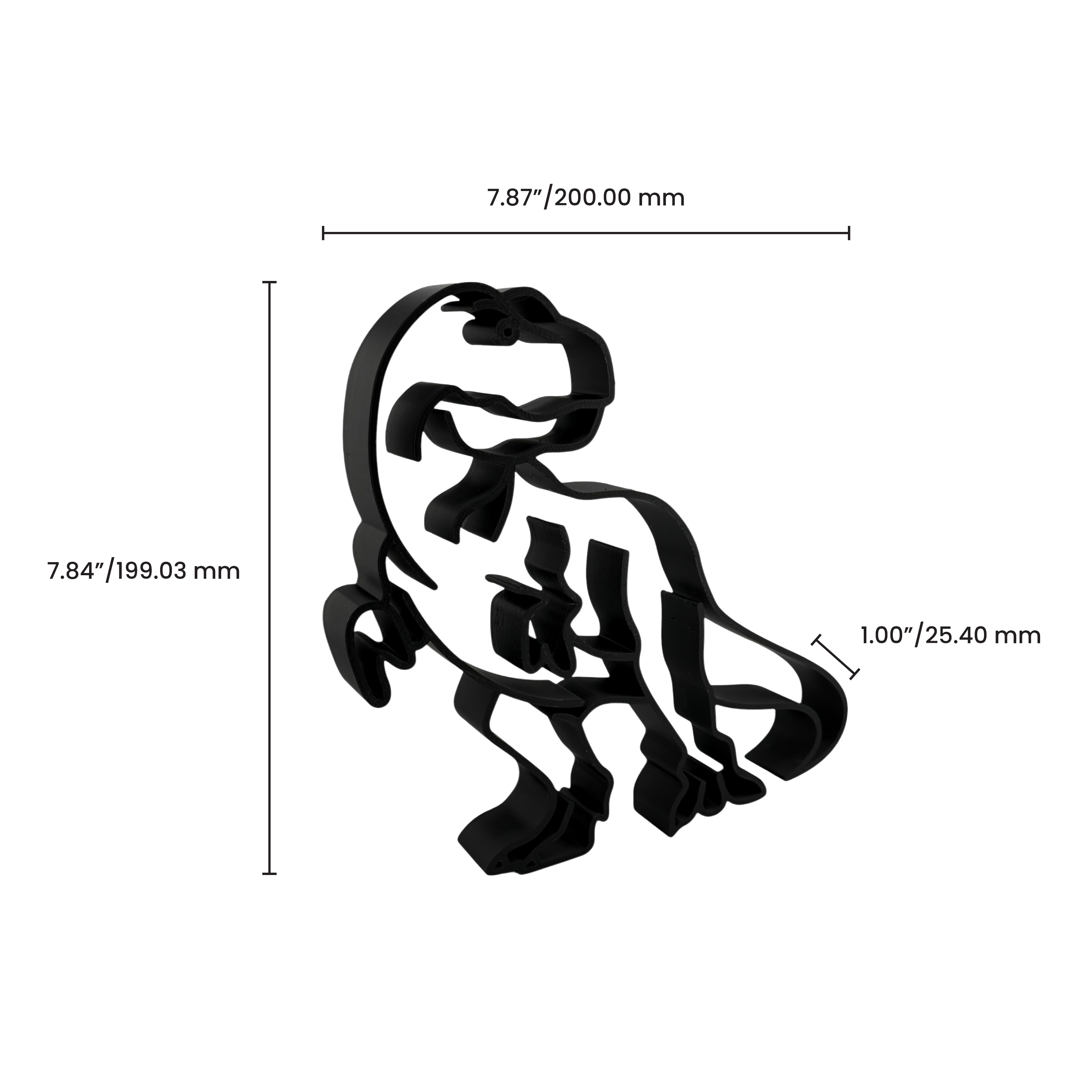 Friendly T-Rex — dimension