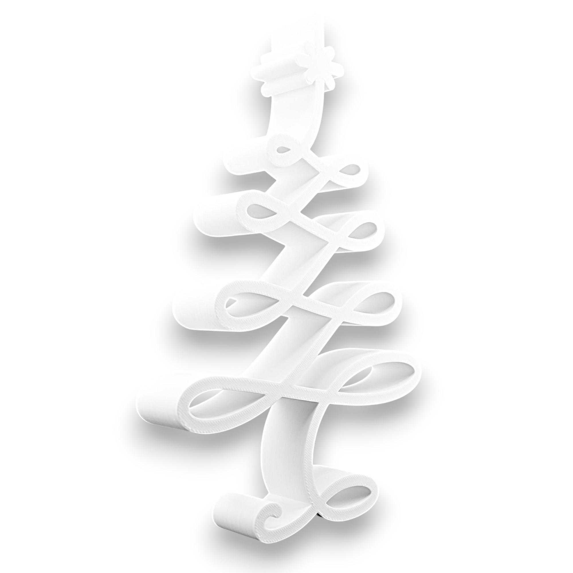 Modern Christmas Tree [WHITE] — three quarter