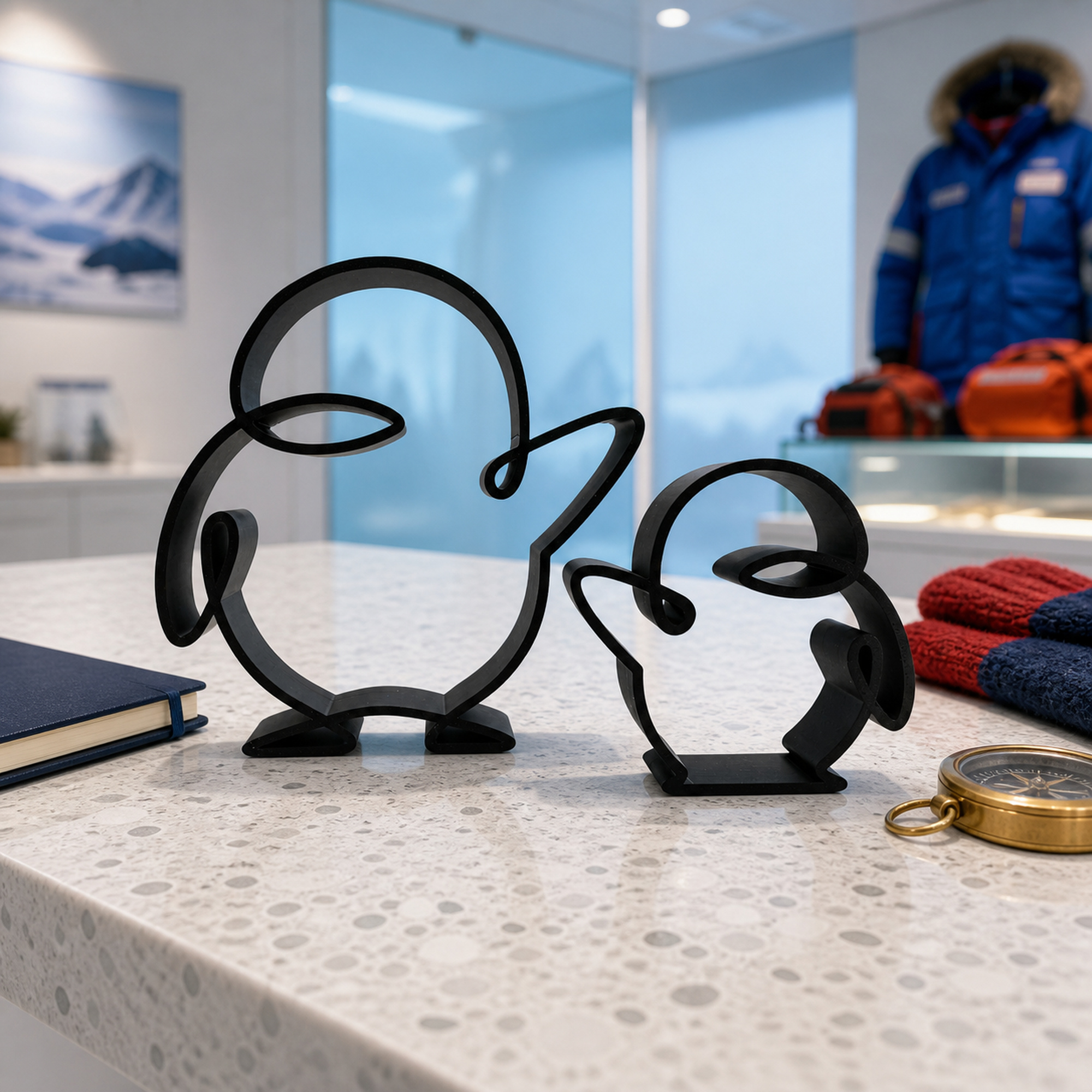 Waving Penguins Set — lifestyle